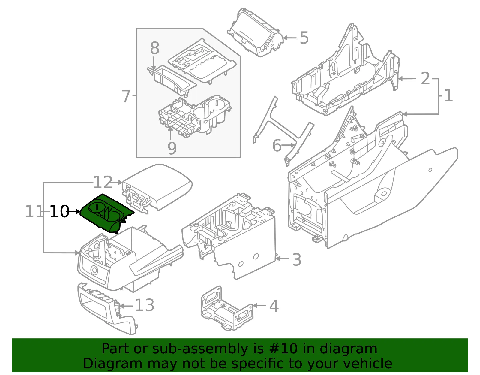 Cup Holder - Kia (84670-R0010) - view 2