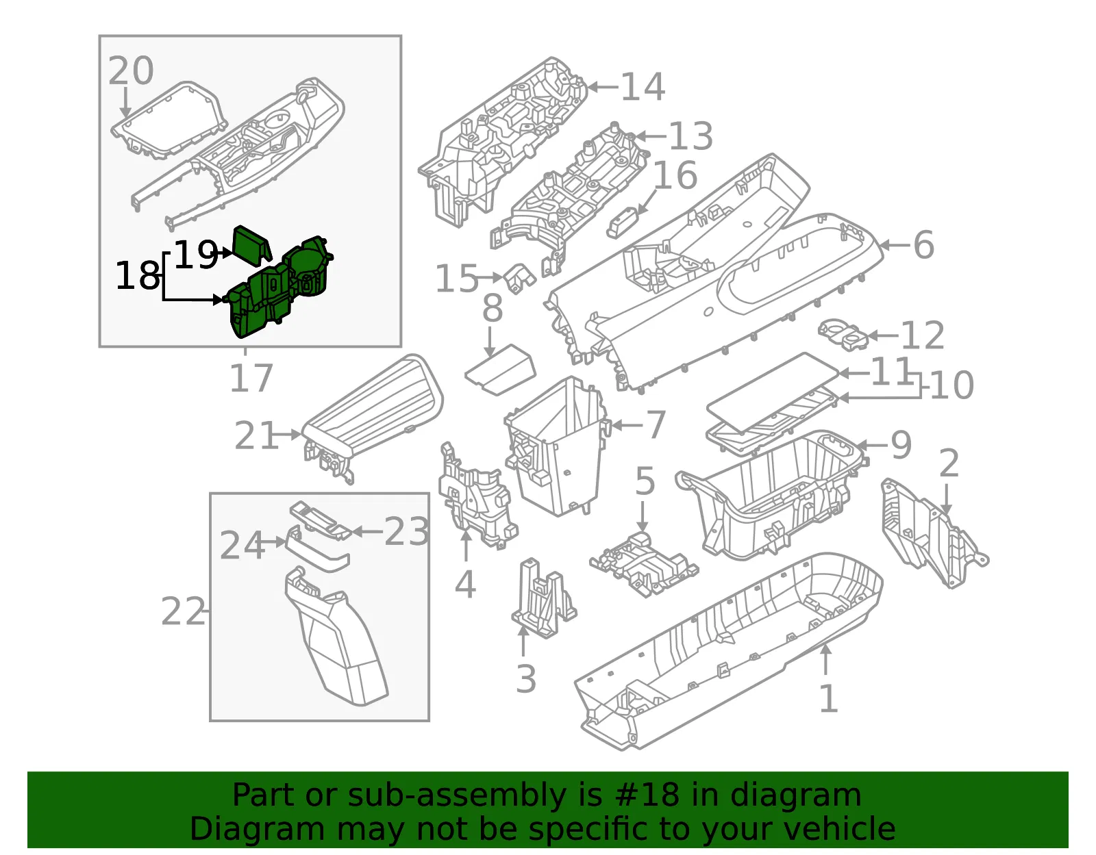 Cup Holder - Kia (84671-CV000) - view 2