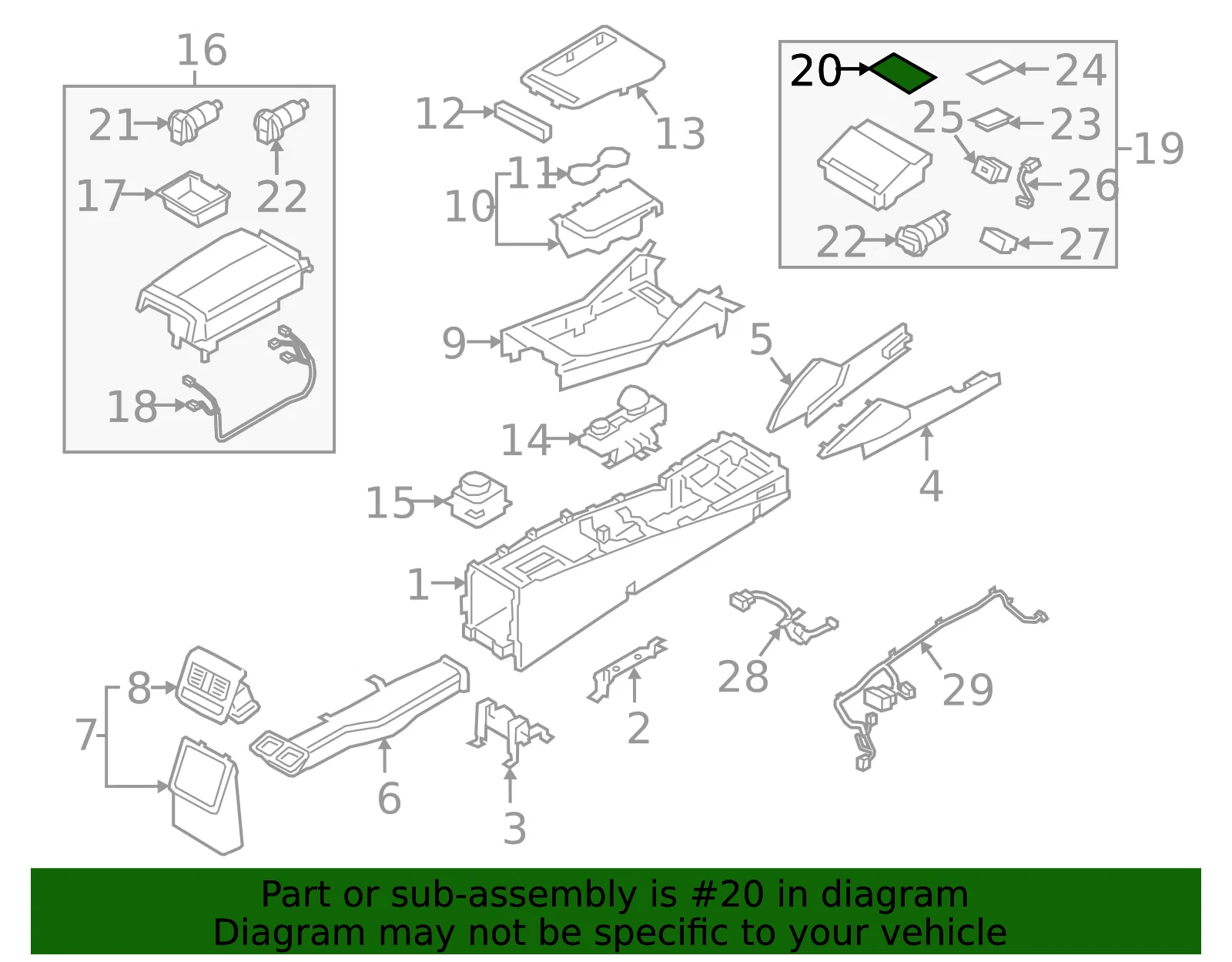 Accessory Tray Mat - Kia (84676-J6100) - view 2