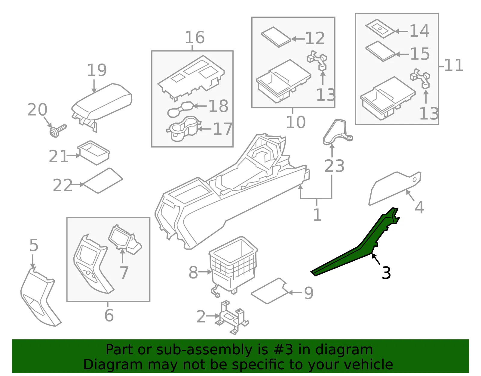 Side Trim - Passenger Side (RH) - Kia (84680-D5000WK) - view 2