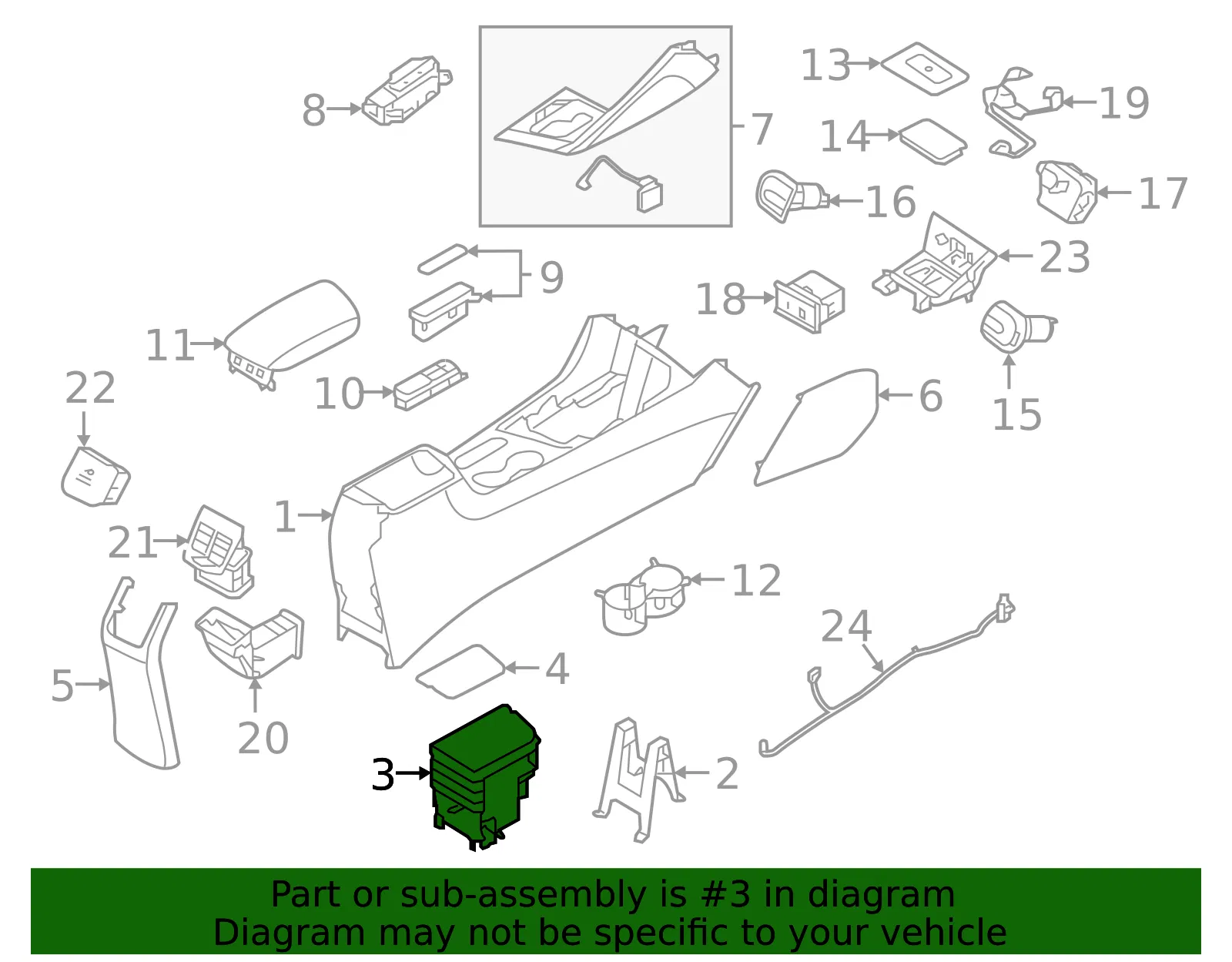 Storage Compartment - Kia (84680-G5010) - view 2
