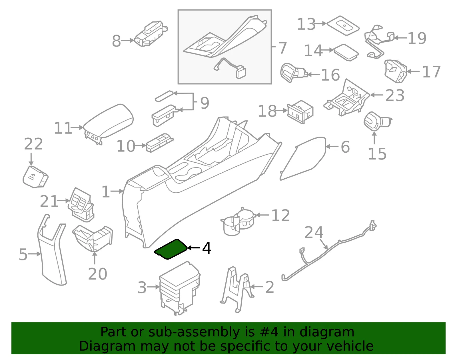 Storage Compartment Mat - Kia (84685-G5010) - view 2
