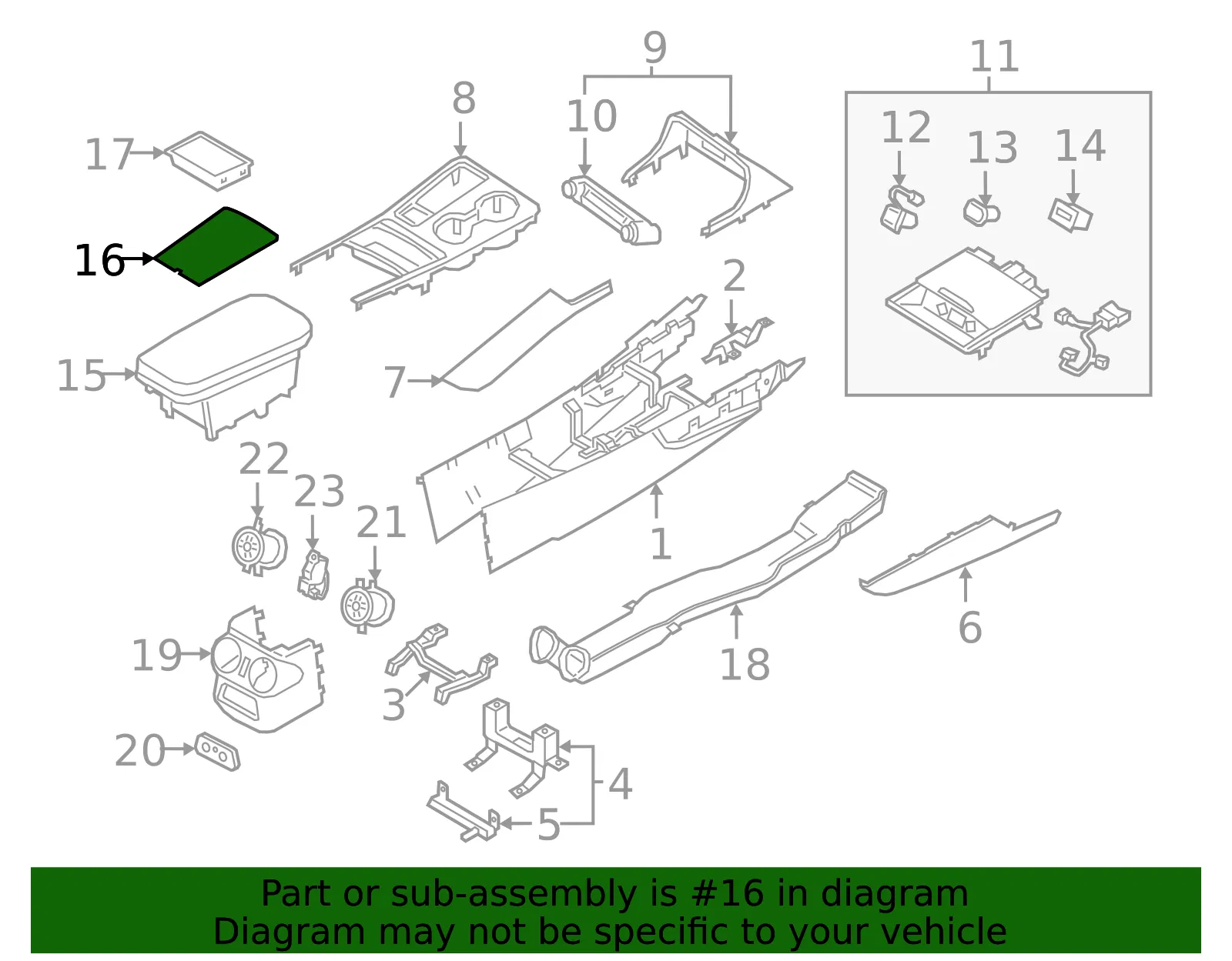 Armrest Mat - Kia (84685-J5000) - view 2