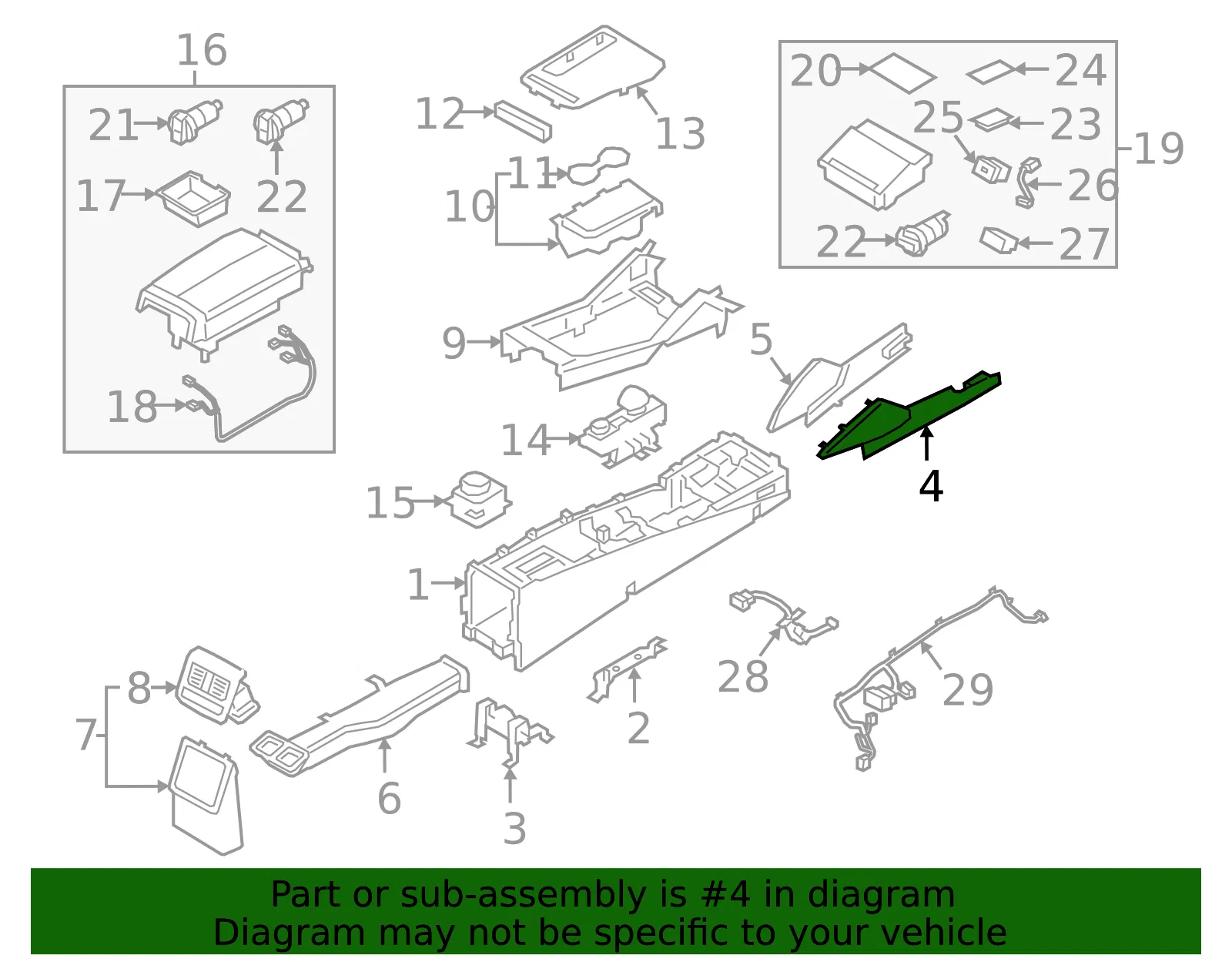Trim Panel - Kia (84685-J6100RBQ) - view 2