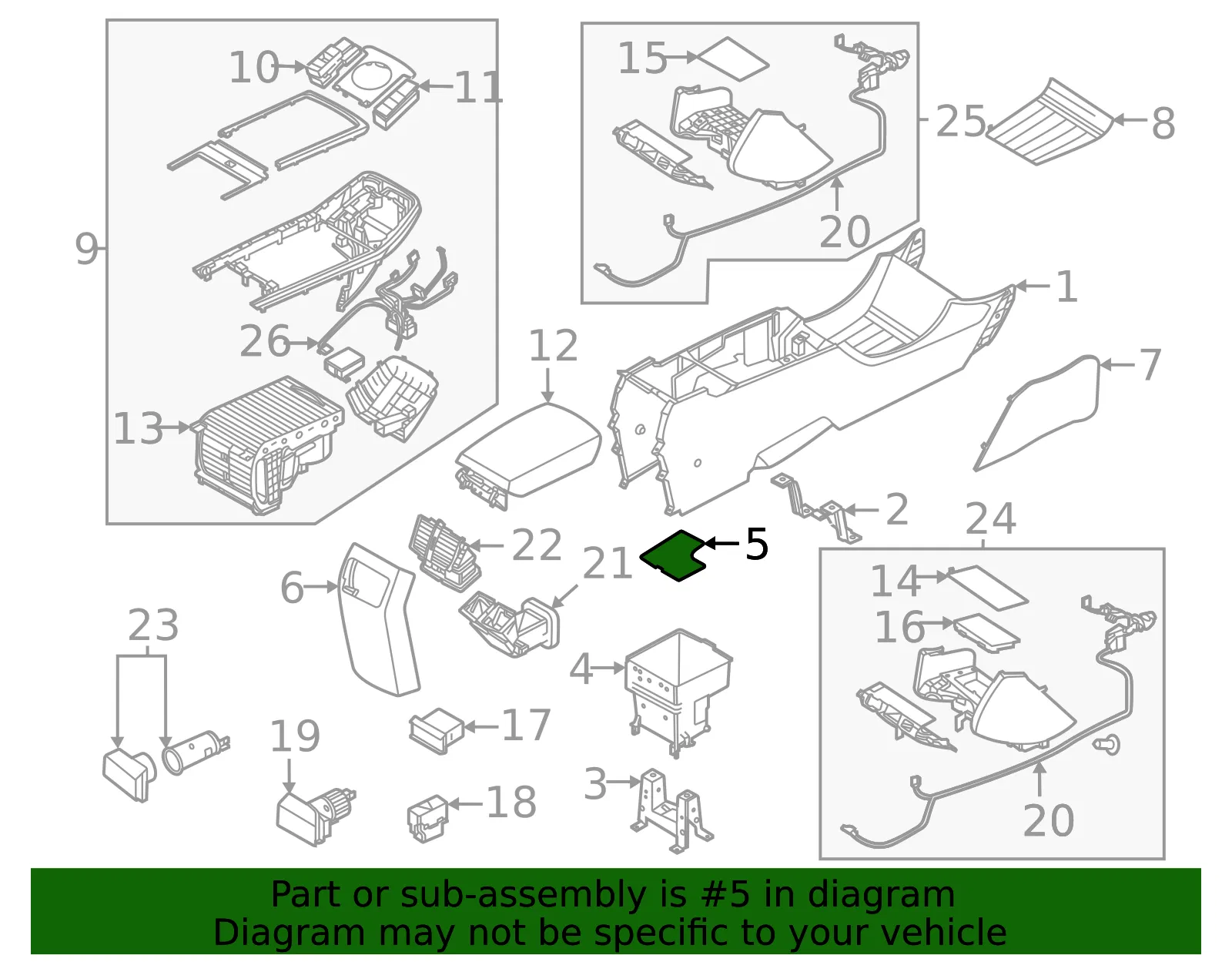Storage Compartment Mat - Kia (84685-Q4010) - view 2
