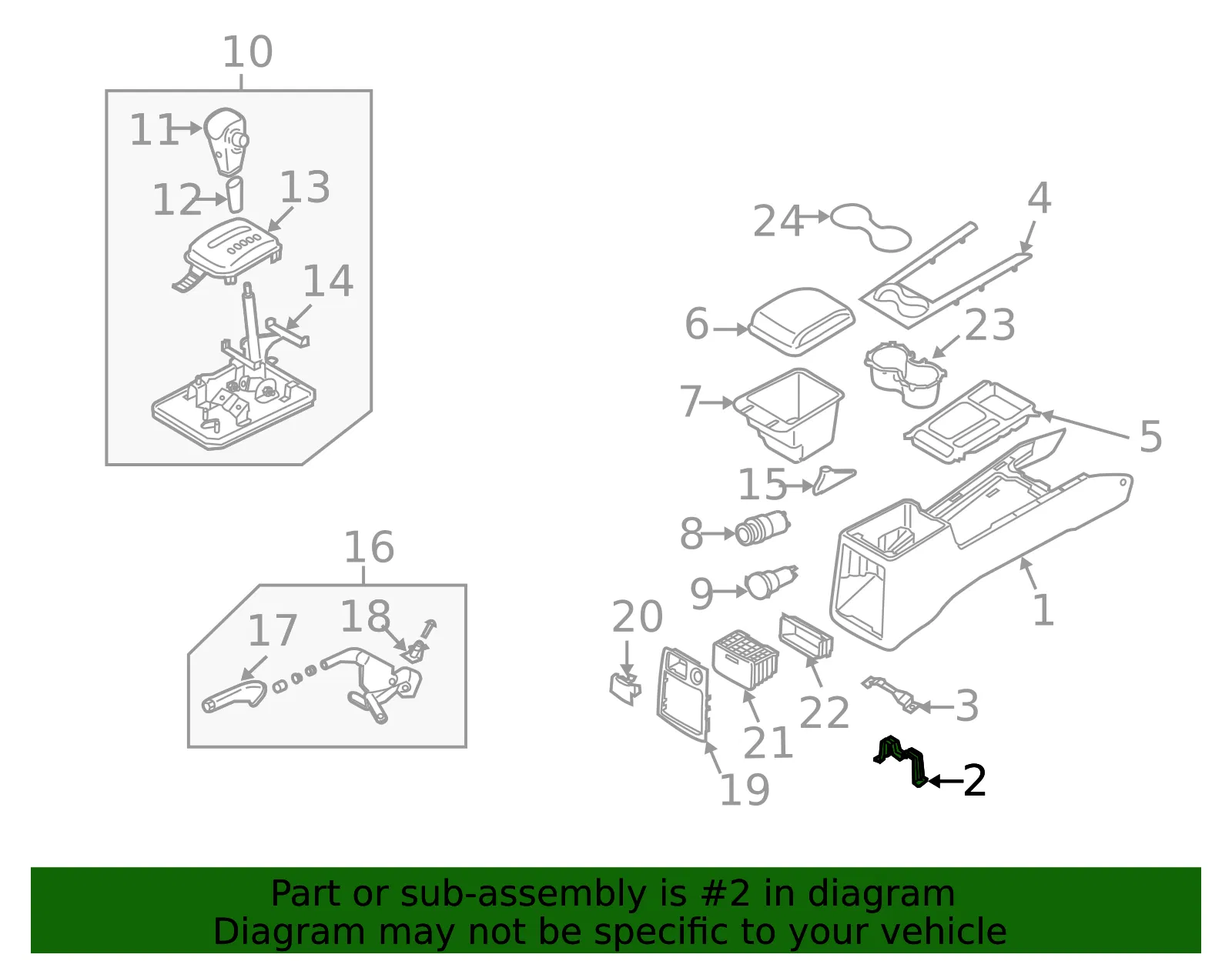 Console Bracket - Kia (84691-3E000) - view 2