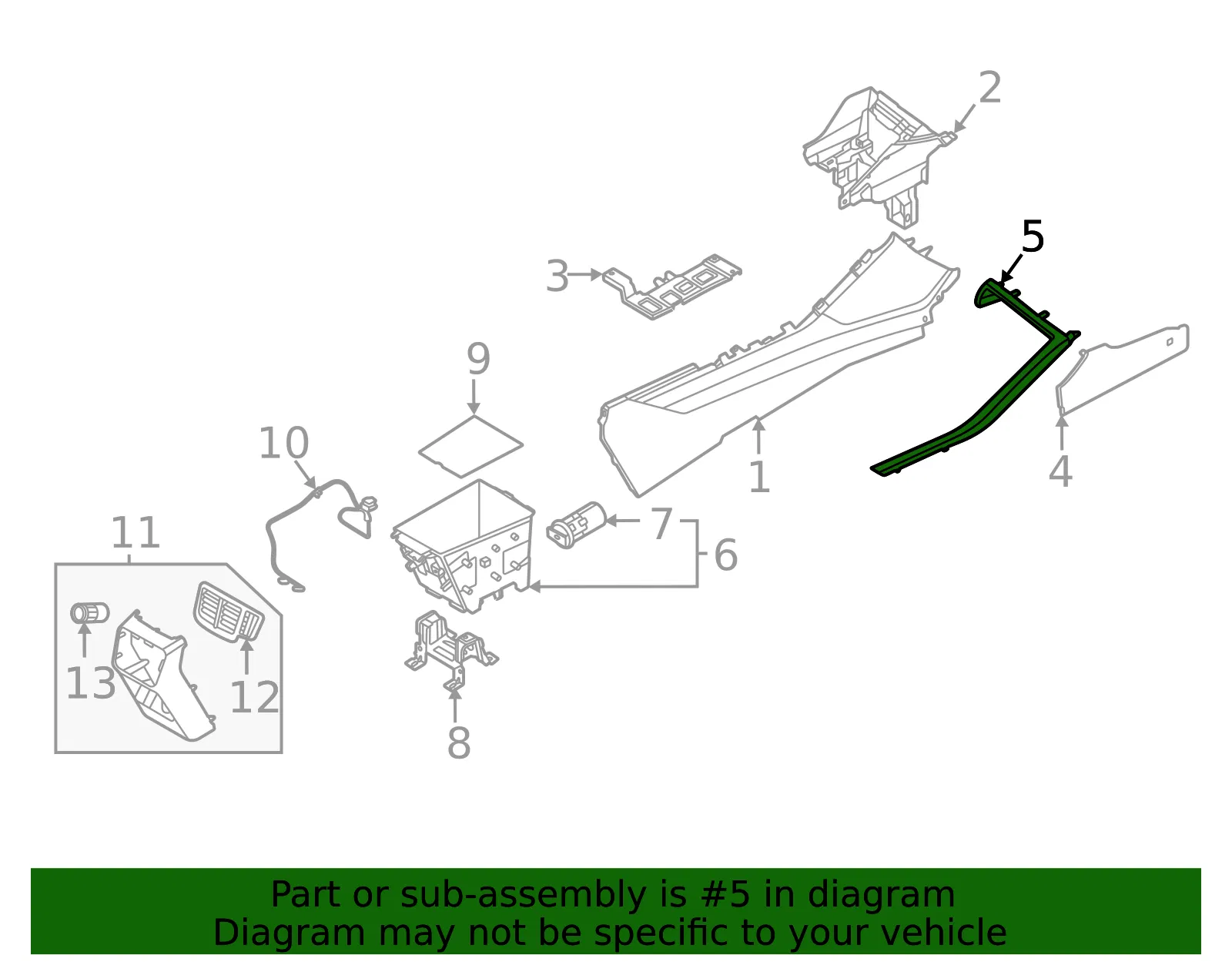 Trim - Kia (84694-L3100C95) - view 2