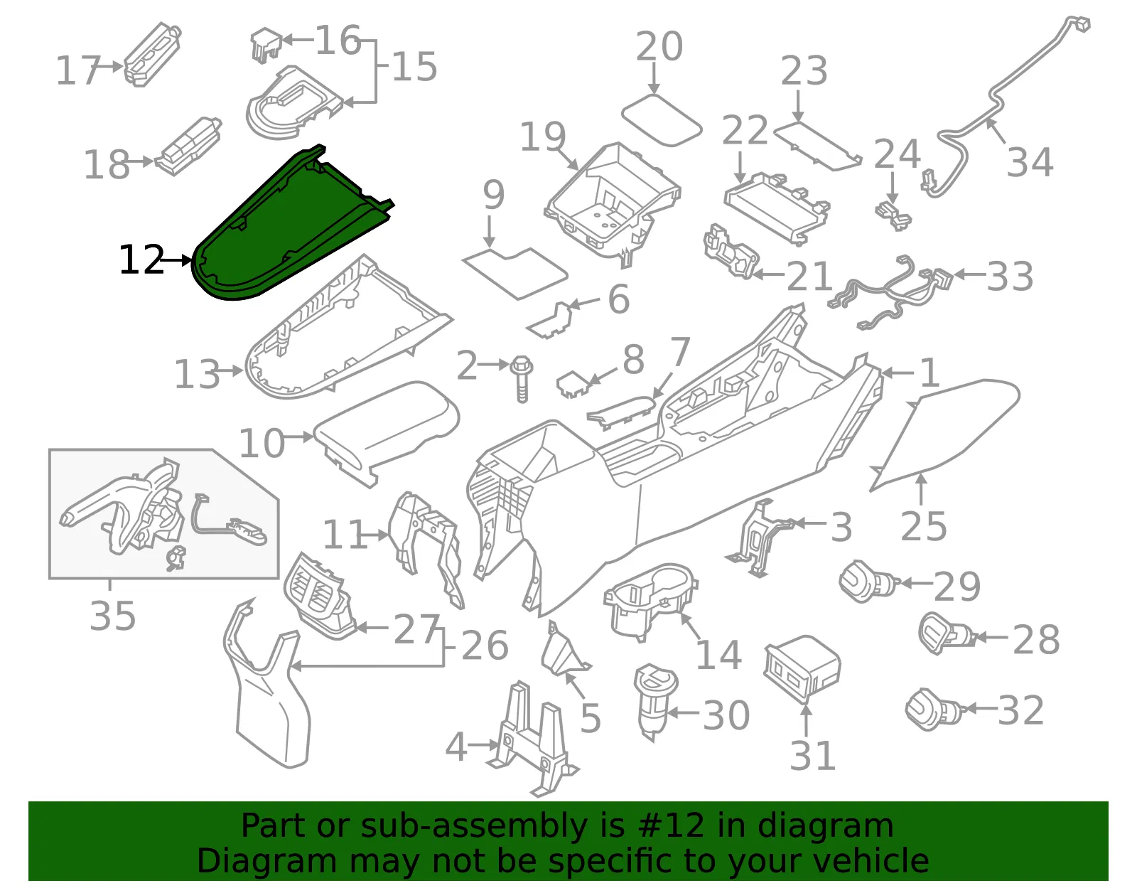 Compartment Trim - Kia (84694-M7000) - view 2
