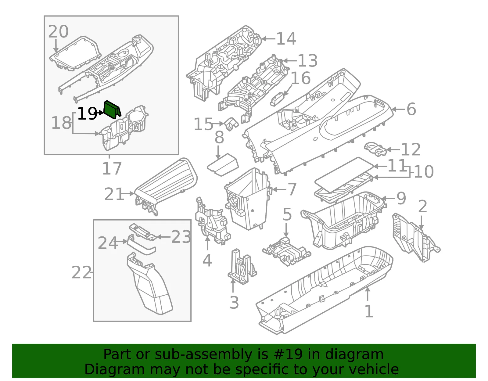 Cup Holder Guide - Kia (846M7-CV000) - view 2