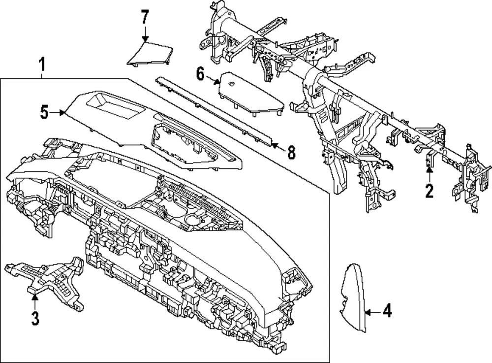 Instrument Panel - Kia (84701-DO020EMA)