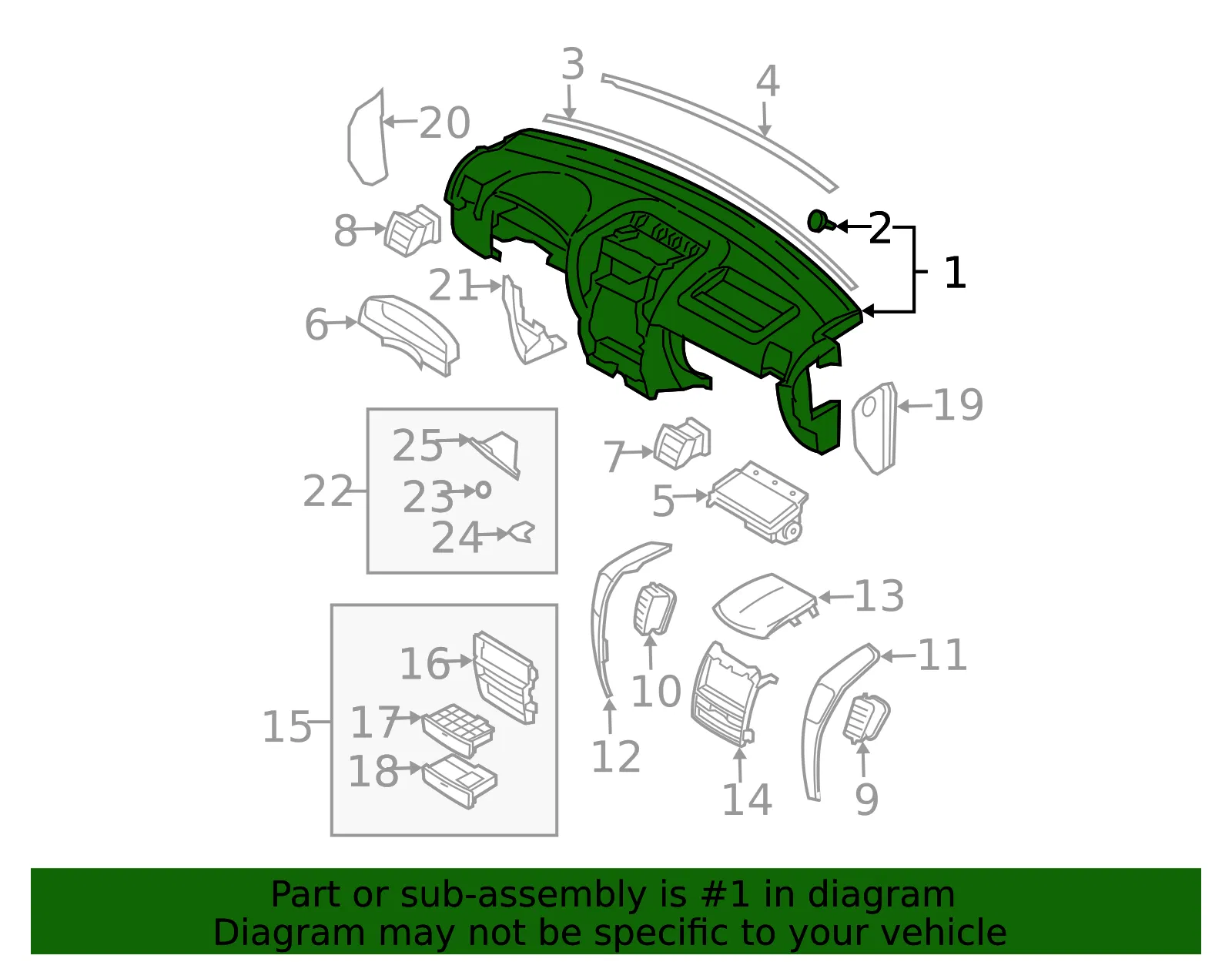 Instrument Panel - Kia (84710-3E012WK) - view 2