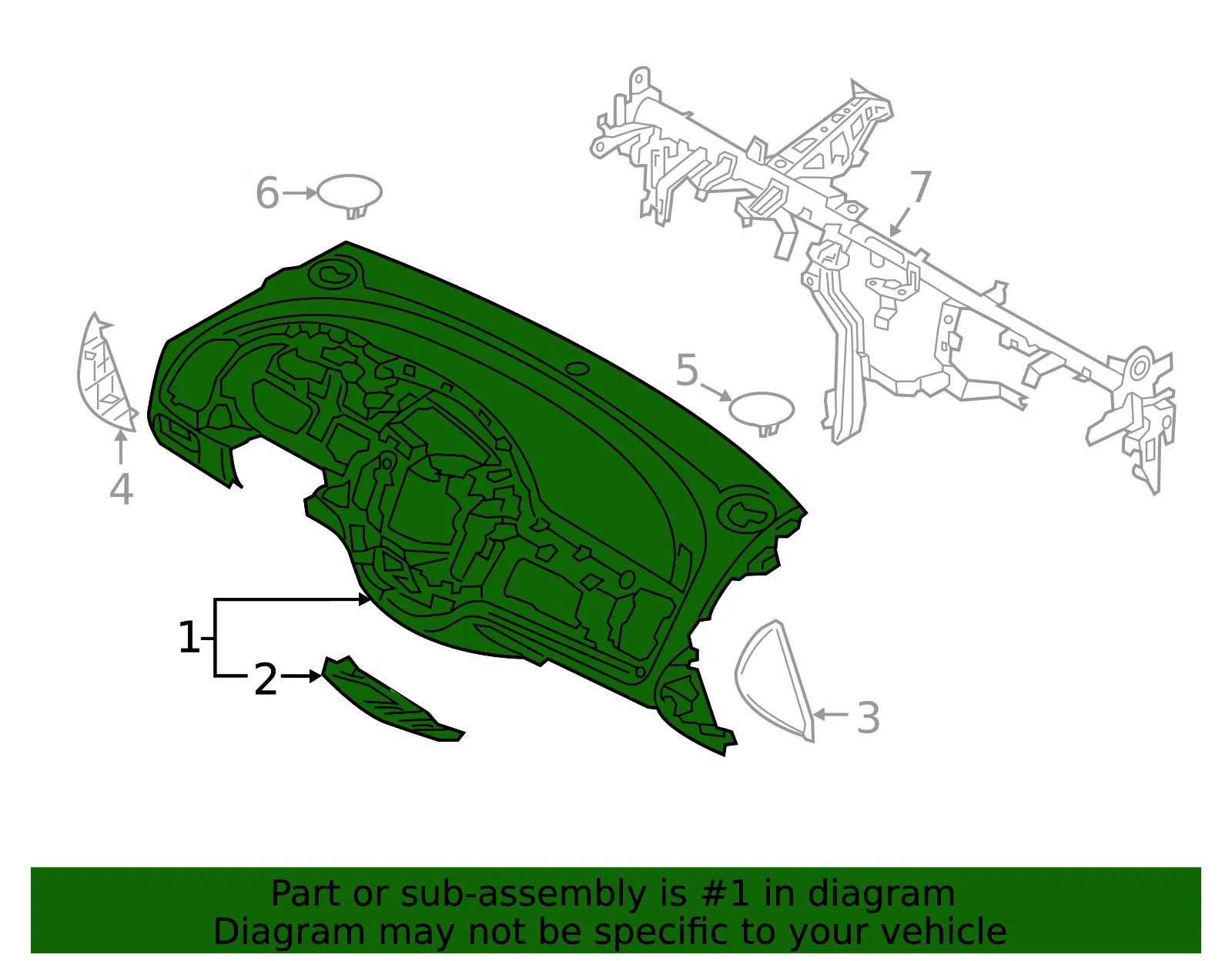 Instrument Panel - Kia (84710-B0020WK) - view 2