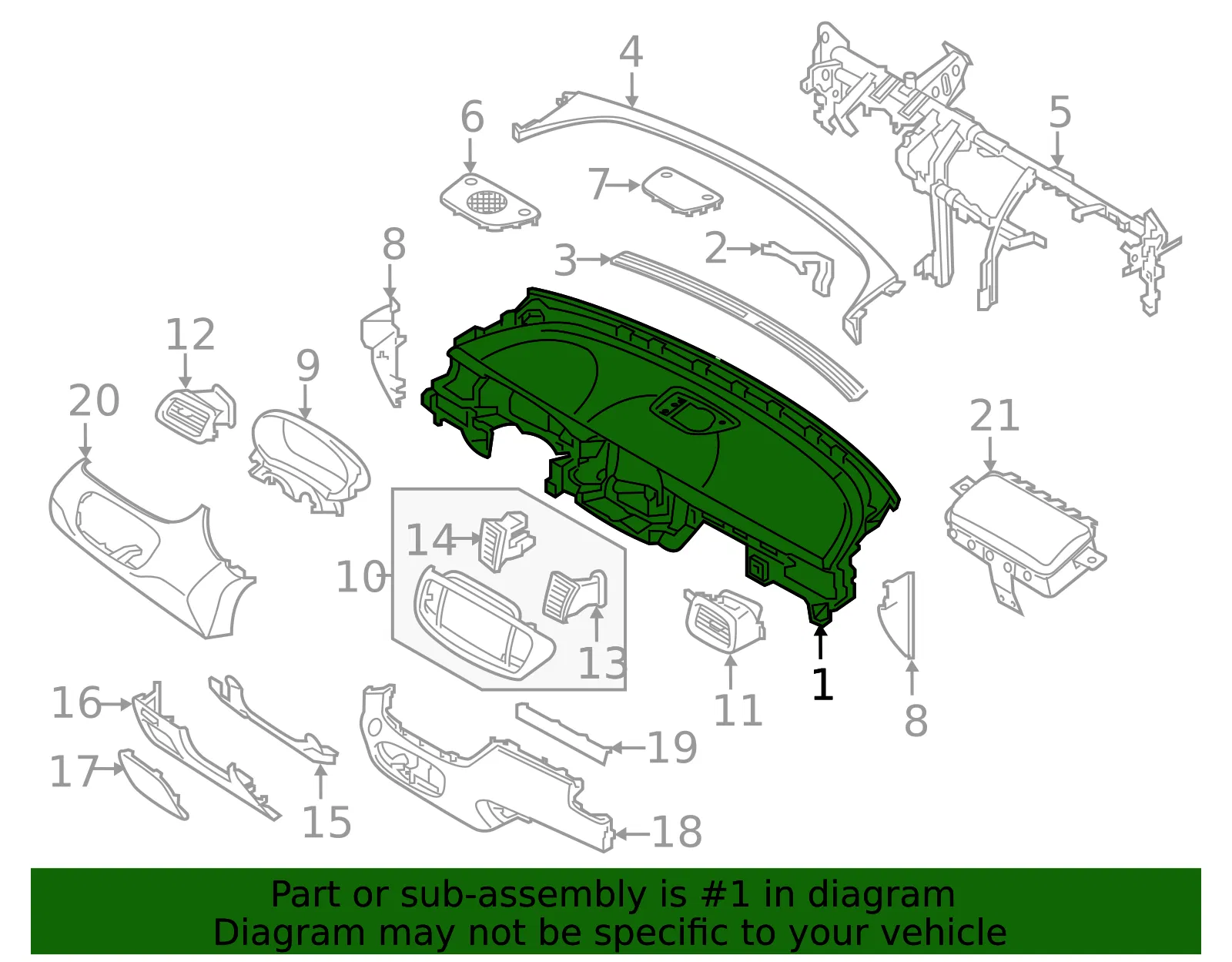Instrument Panel - Kia (84710-C5000WK) - view 2