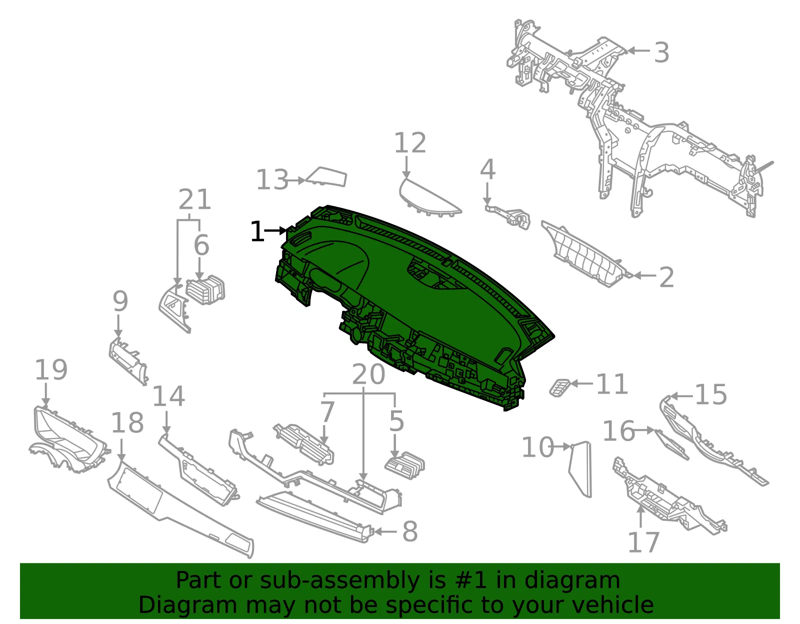 Instrument Panel - Kia (84710-G5AA0CGS) - view 2