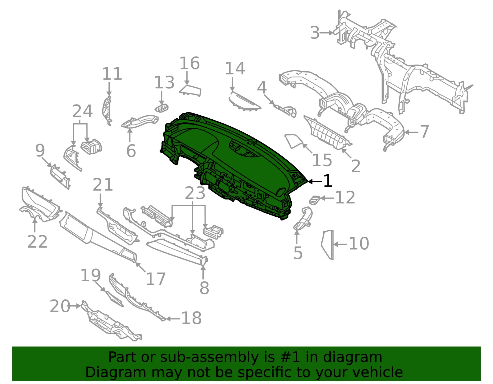Instrument Panel - Kia (84710-G5AA0WK) - view 2