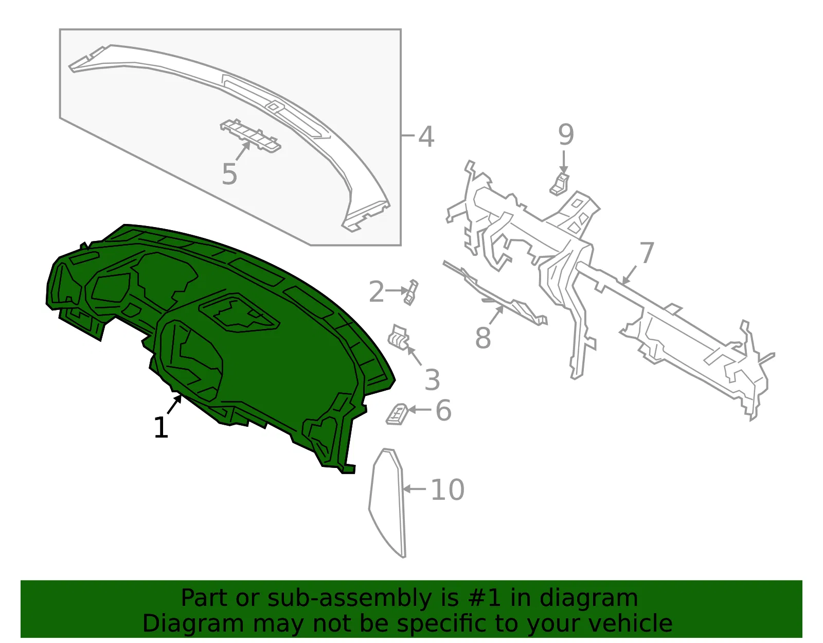 Instrument Panel - Kia (84710-K0100WK) - view 2
