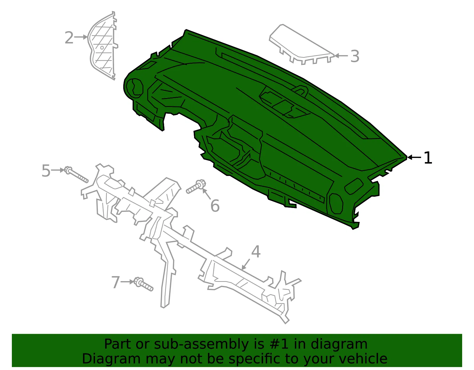 Instrument Panel - Kia (84710-M7001WK) - view 2