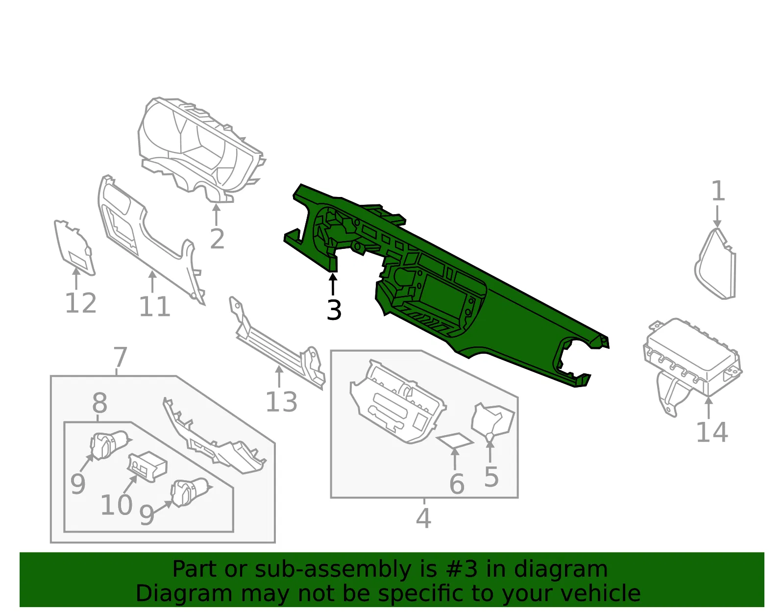 Trim Panel - Kia (84730-1W000HU) - view 2