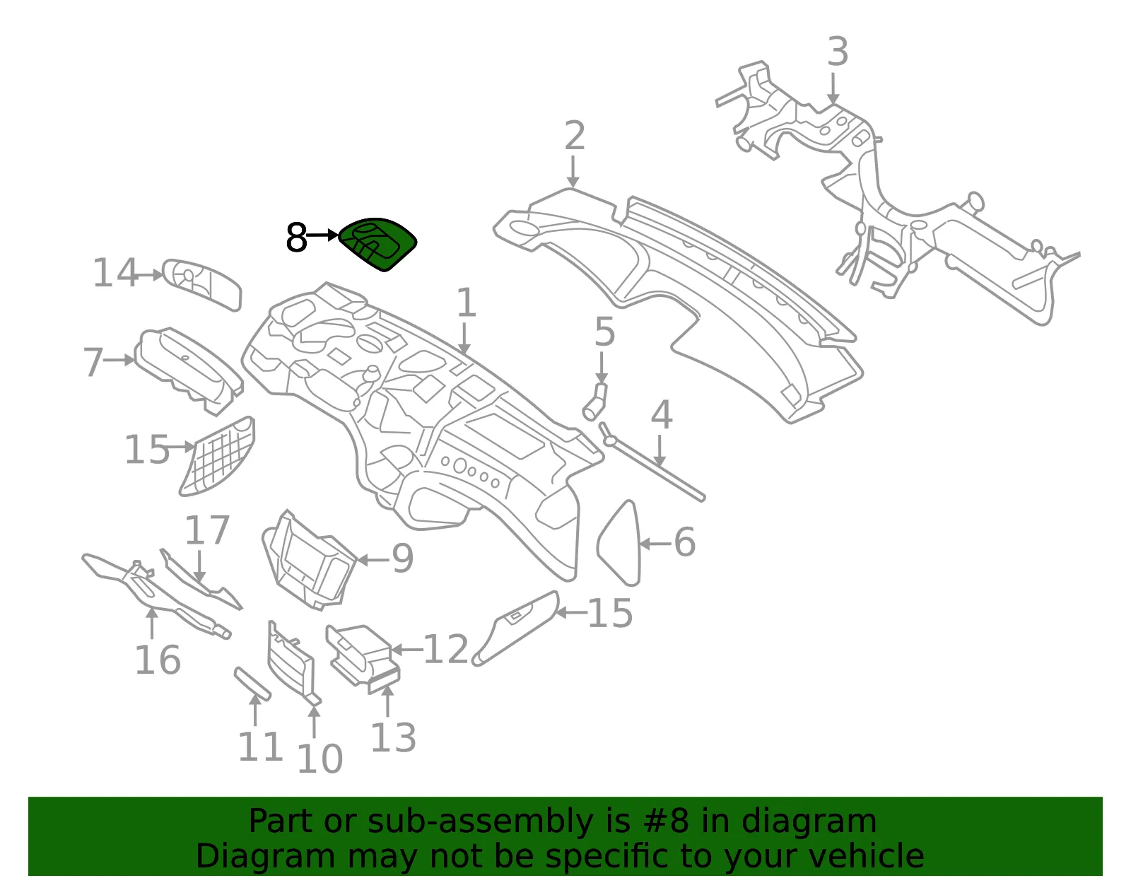 Upper Trim Panel - Kia (84740-2G600D1) - view 2