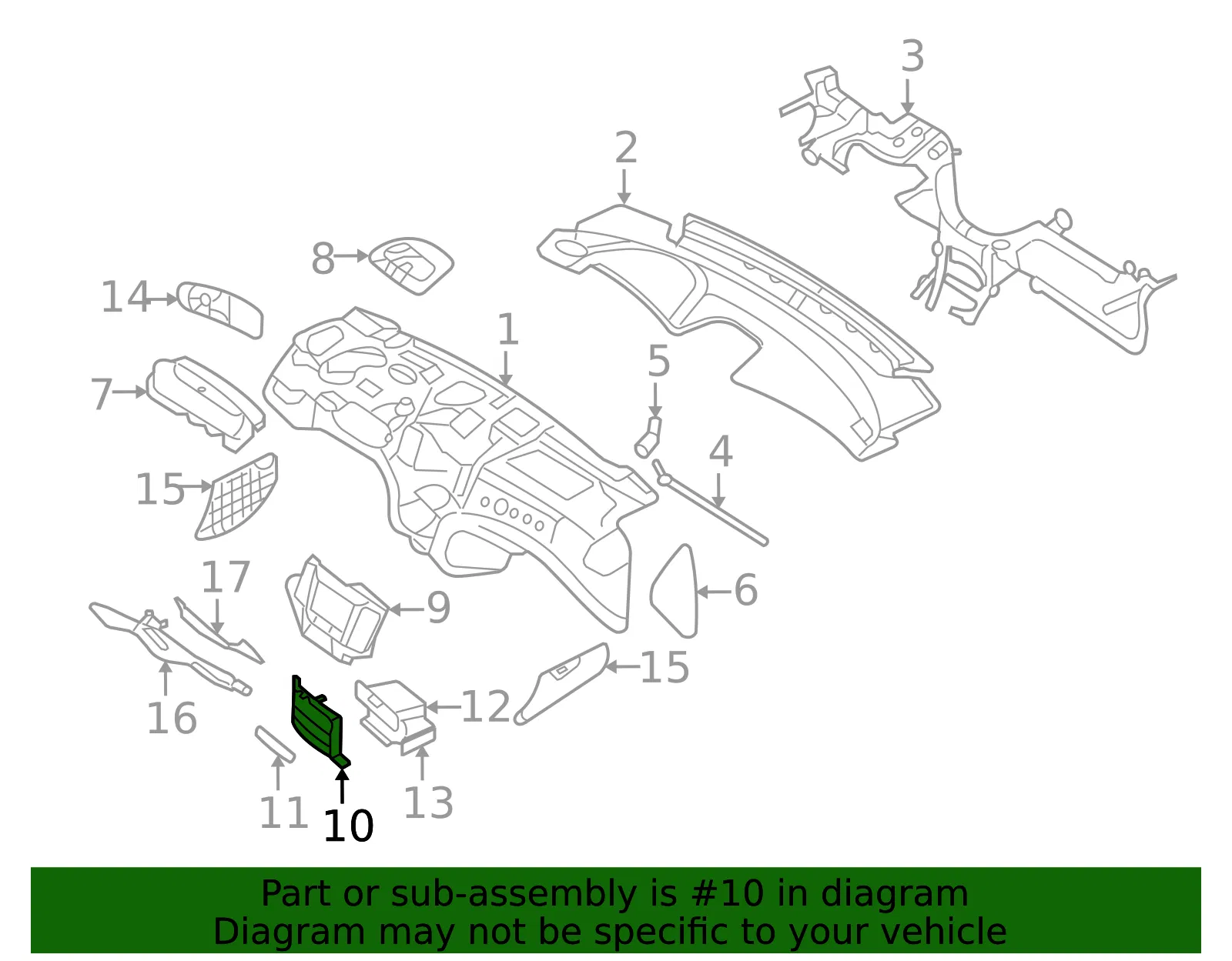 Lower Trim - Kia (84741-2G500D1) - view 2