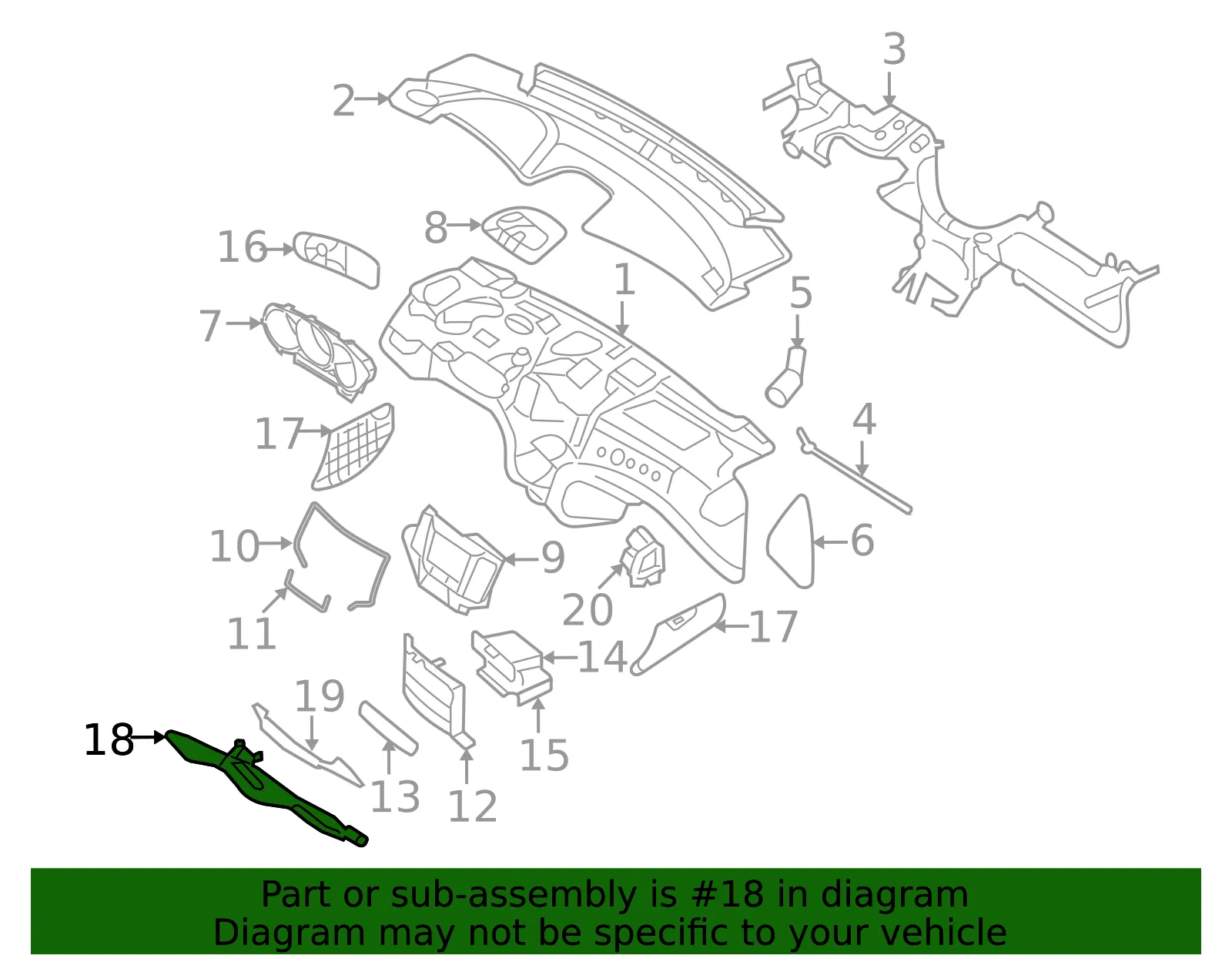 Lower Trim - Kia (84741-2G570LW) - view 2