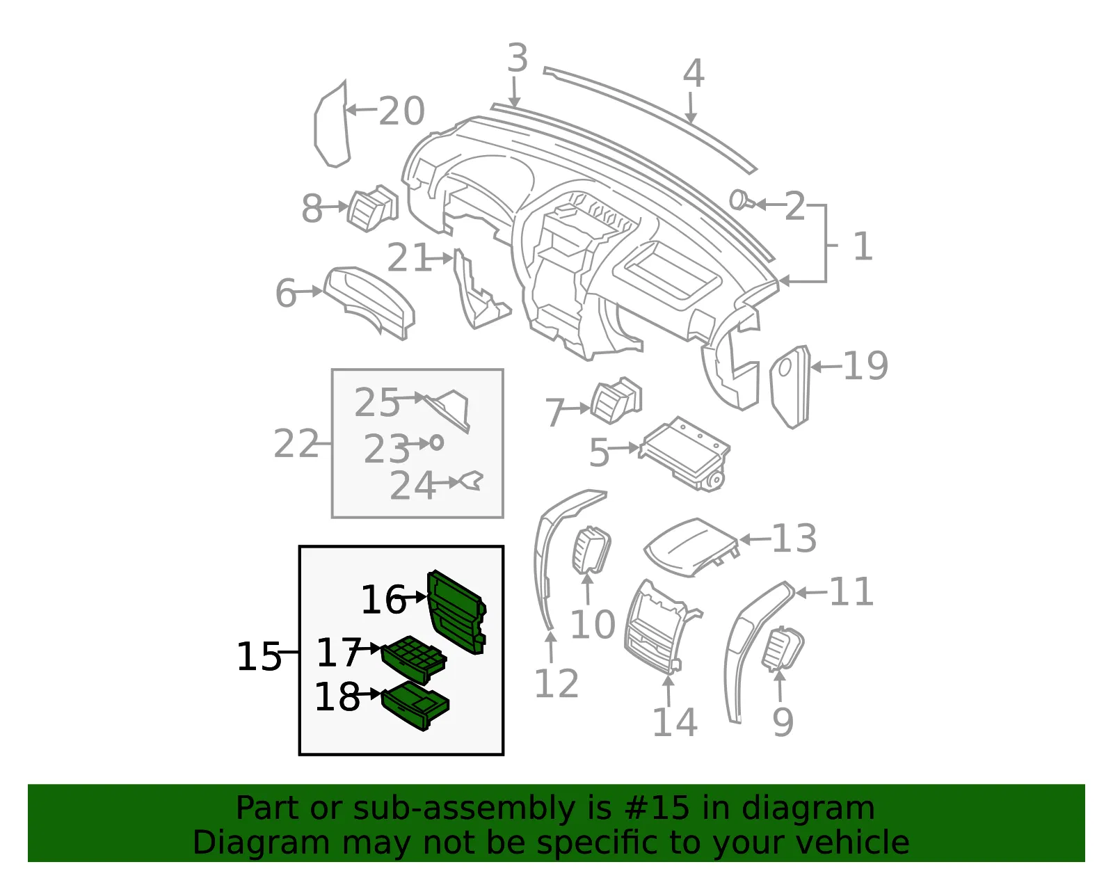 Trim Bezel - Kia (84741-3E000) - view 2