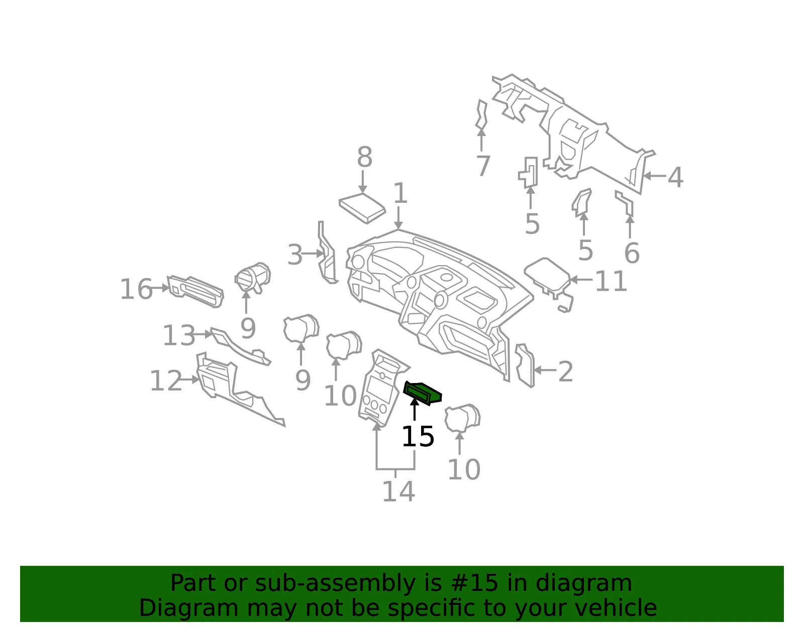 Lower Tray - Kia (84742-1D0003W) - view 2