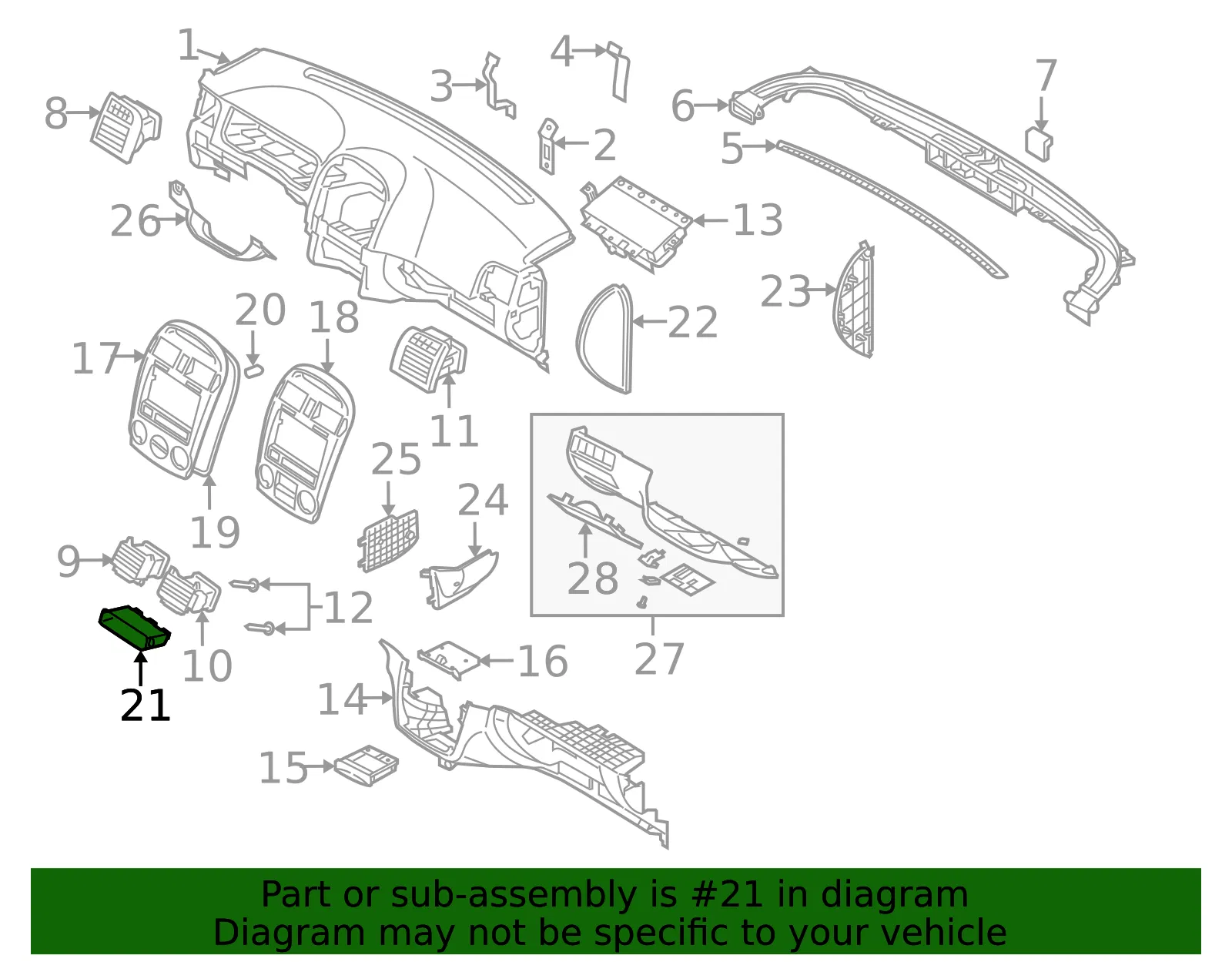 Tray - Kia (84742-2F100) - view 2