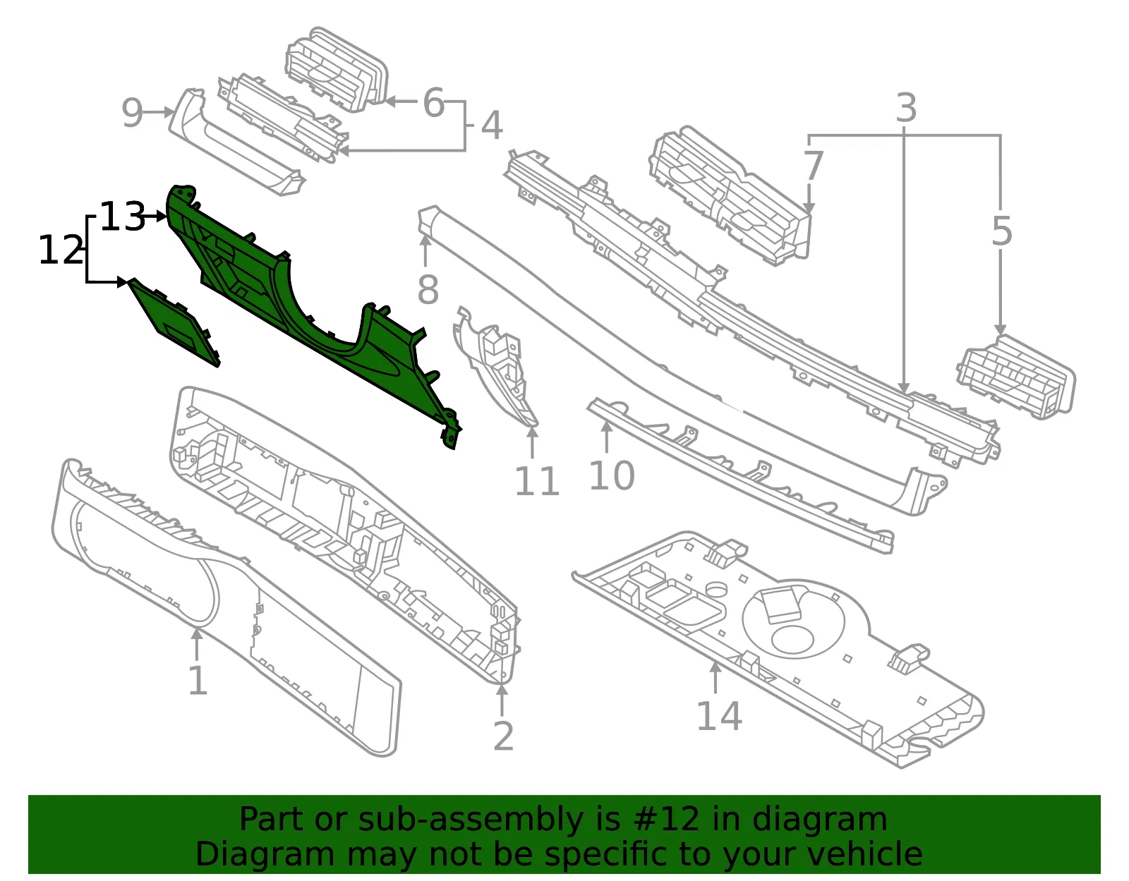 Lower Trim Panel - Kia (84750-R0200JY2) - view 2
