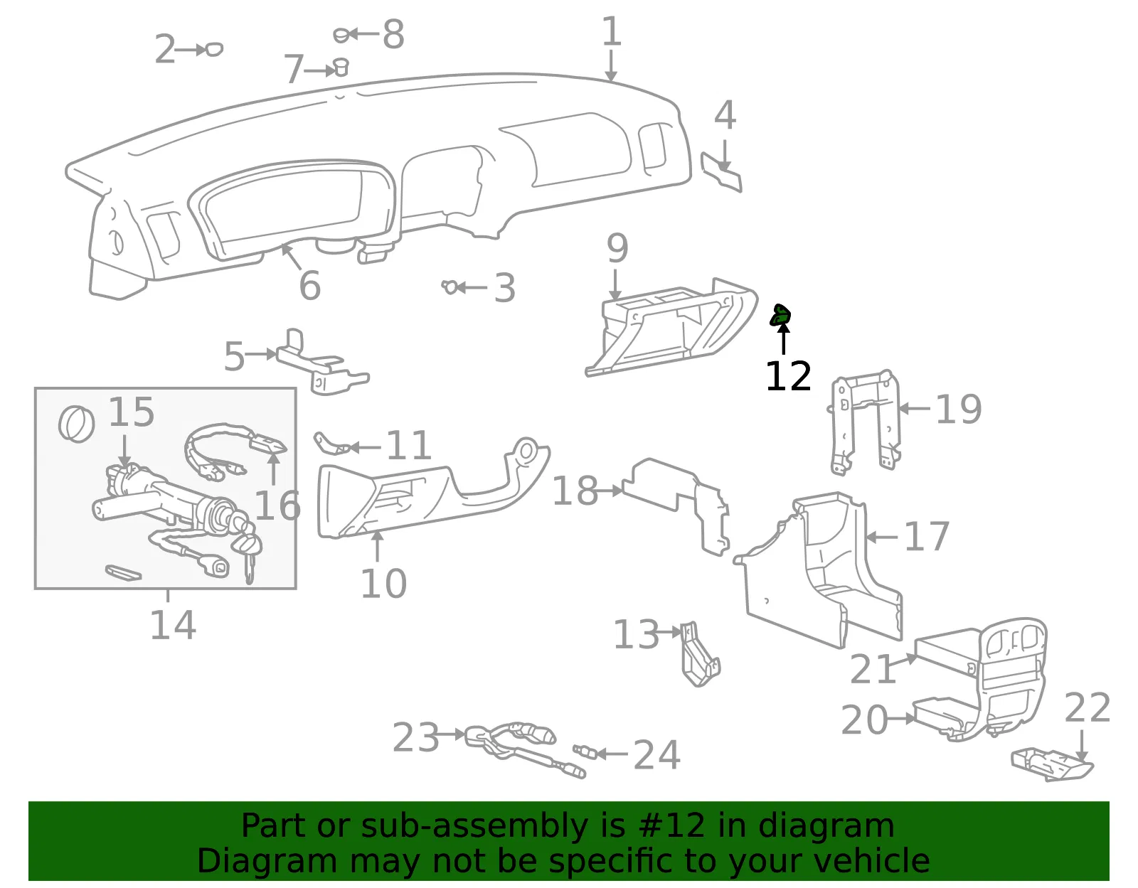 Lower Trim Panel Bracket - Passenger Side (RH) - Kia (84761-38700) - view 2