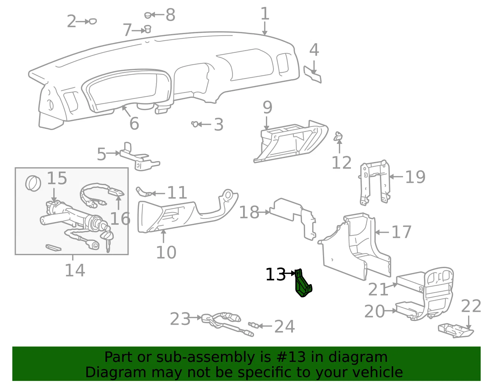 Lower Trim Panel Bracket - Passenger Side (RH) - Kia (84765-38500) - view 2