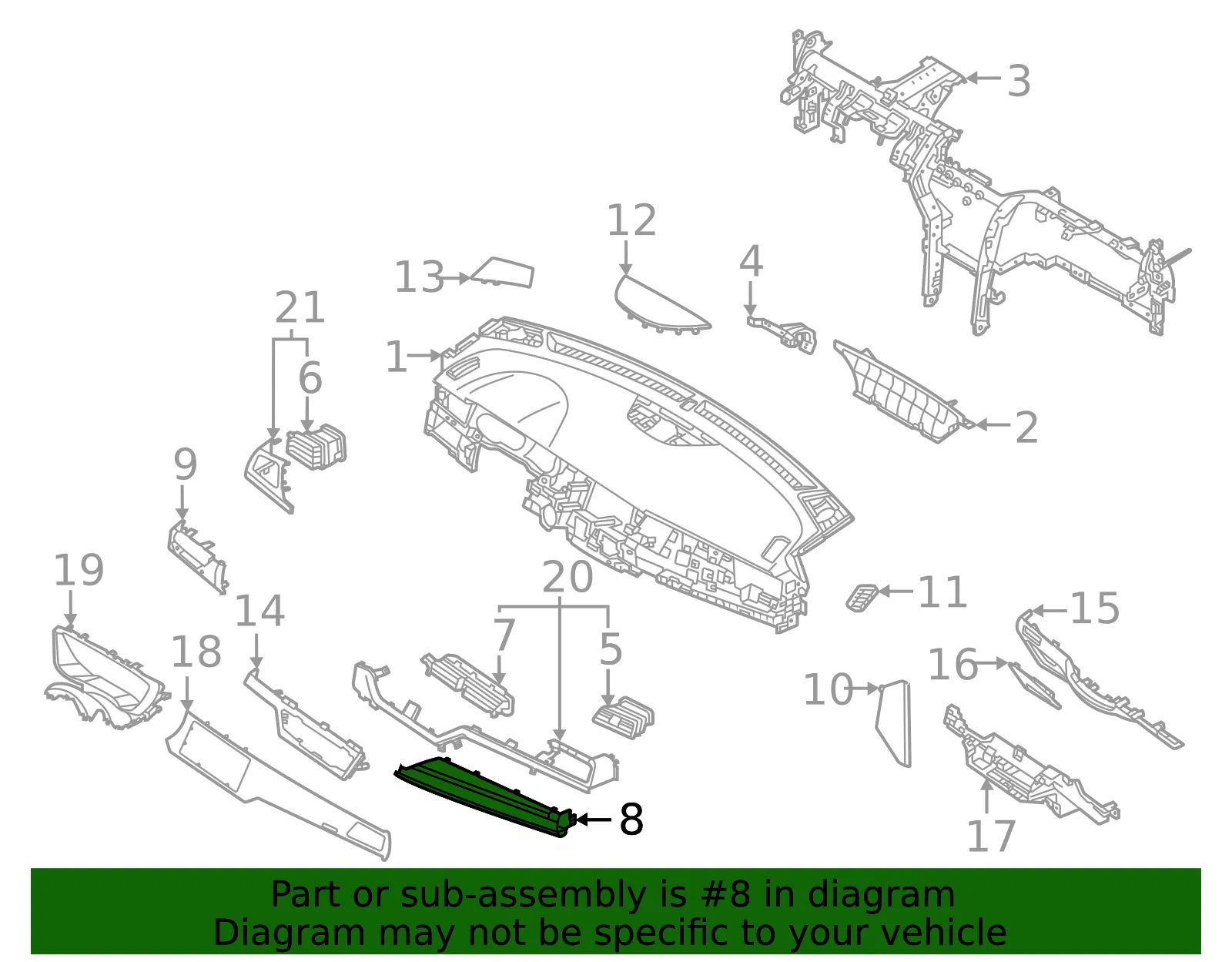 Trim Plate - Kia (84765-G5AA0DDK) - view 2
