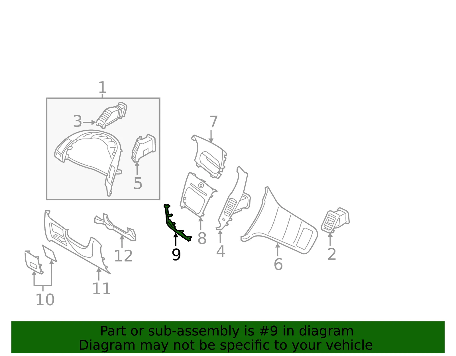 Lower Trim - Kia (84770-B0050CD5) - view 2