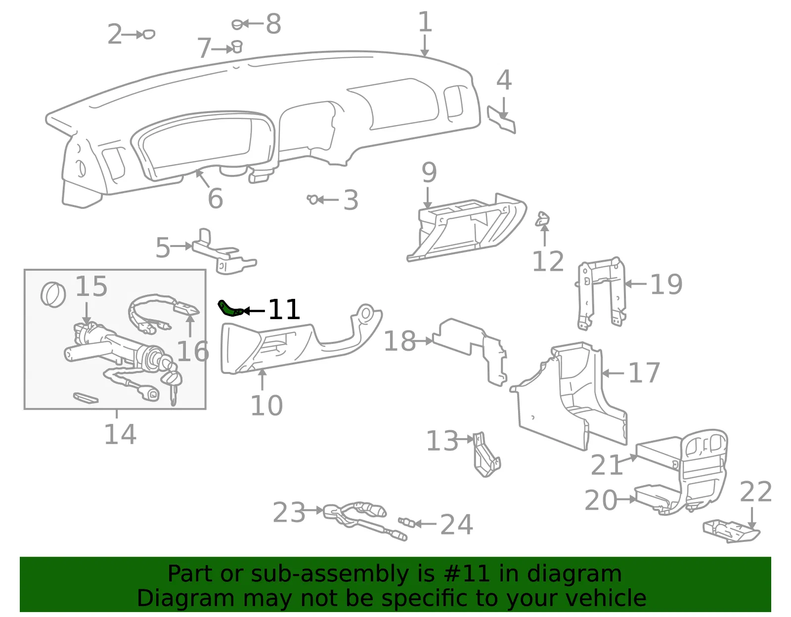 Lower Trim Panel Bracket - Passenger Side (RH) - Kia (84782-38500) - view 2