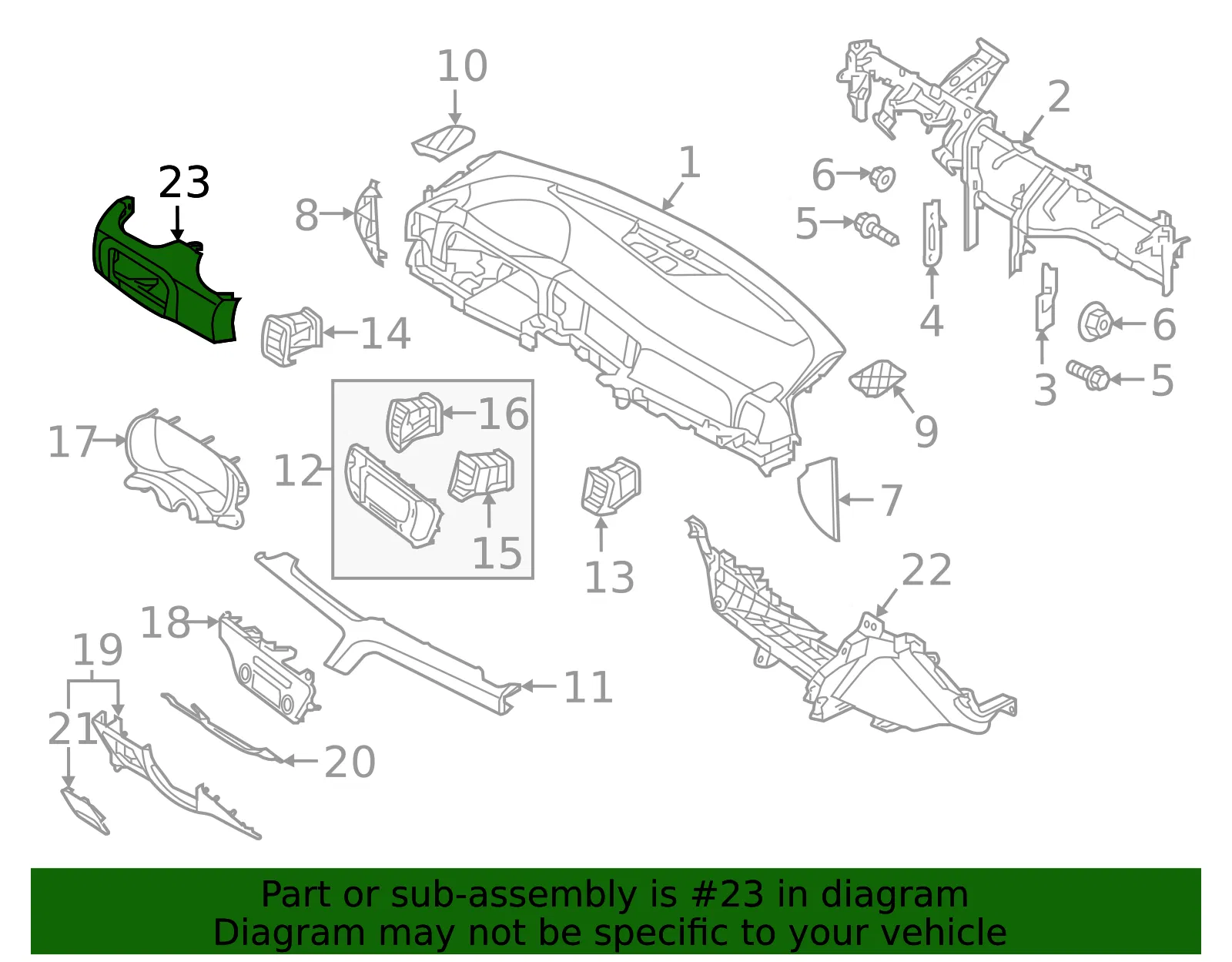 Trim Panel - Kia (84782-D9000GBU) - view 2