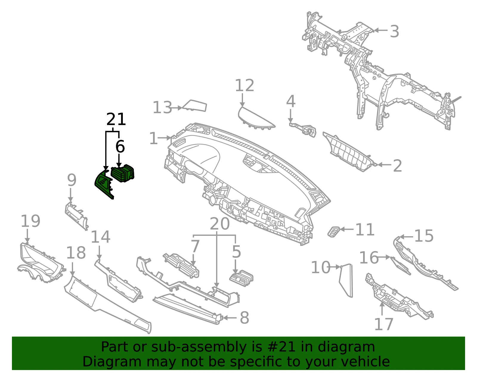 Trim Panel - Kia (84790-G5AC0SA1) - view 2