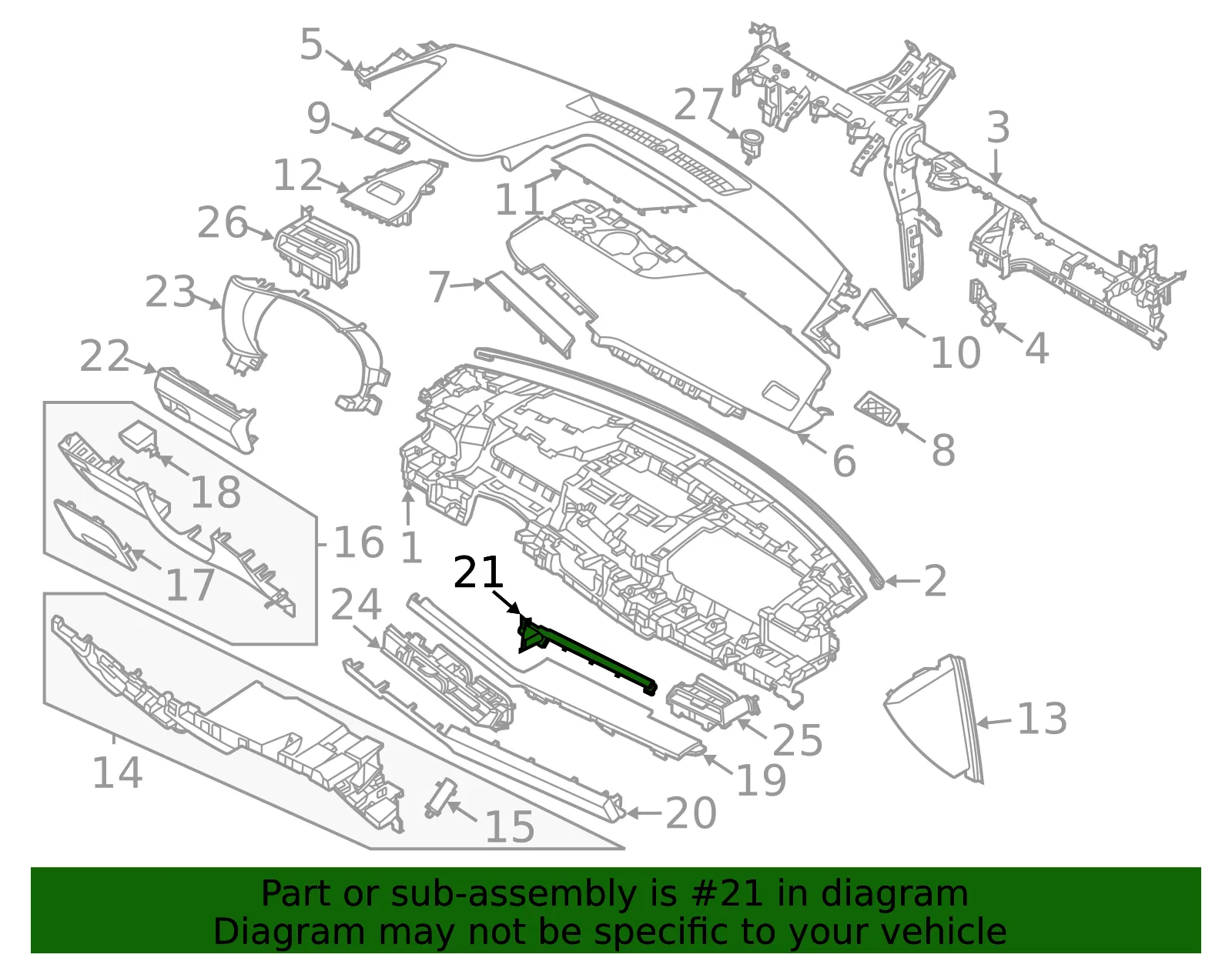 Filler Trim - Kia (84792-L3000WK) - view 2