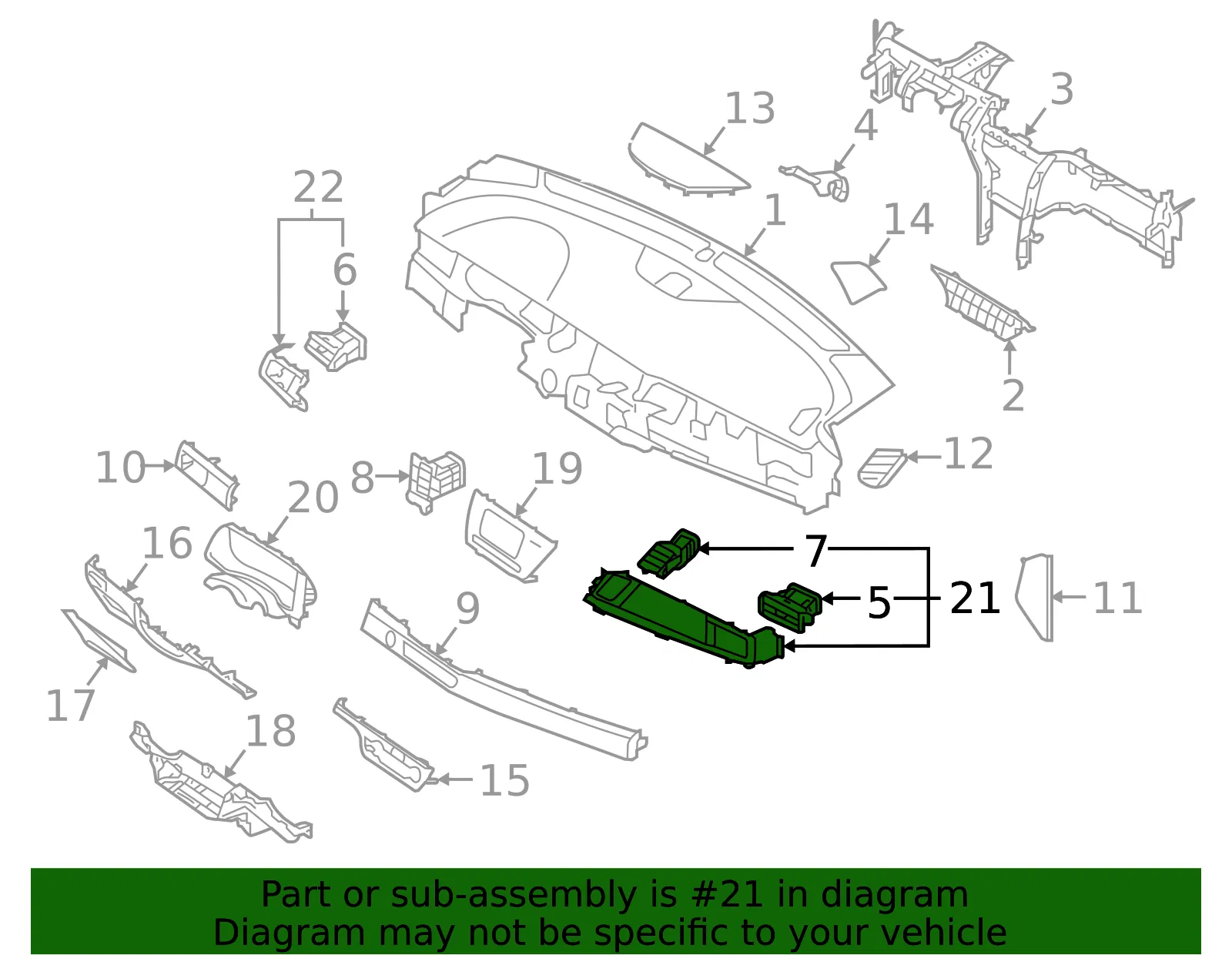 Trim Panel - Passenger Side (RH) - Kia (84795-G5000CE2) - view 2