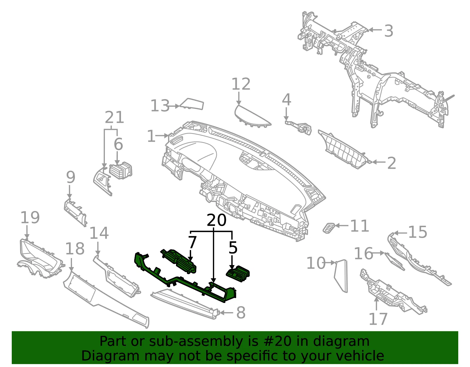 Trim Panel - Kia (84795-G5AD0SA1) - view 2