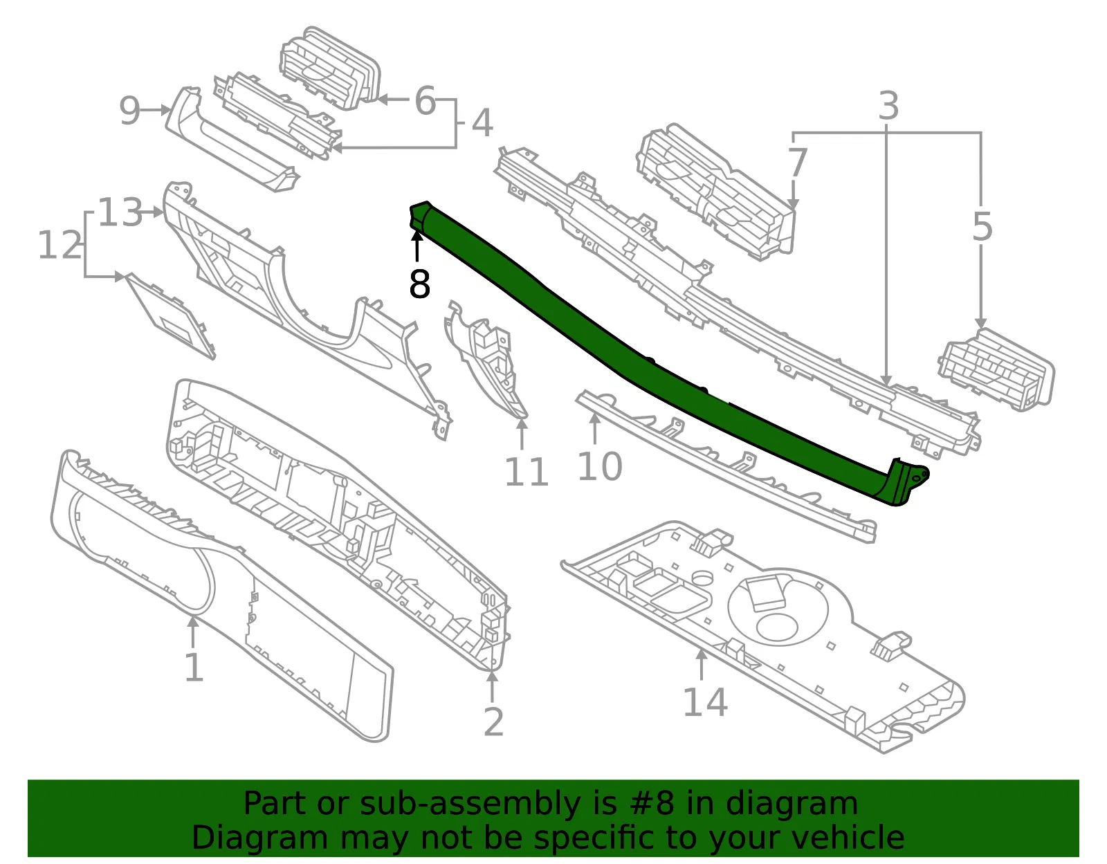 Trim Panel - Kia (84795-R0100FD7) - view 2