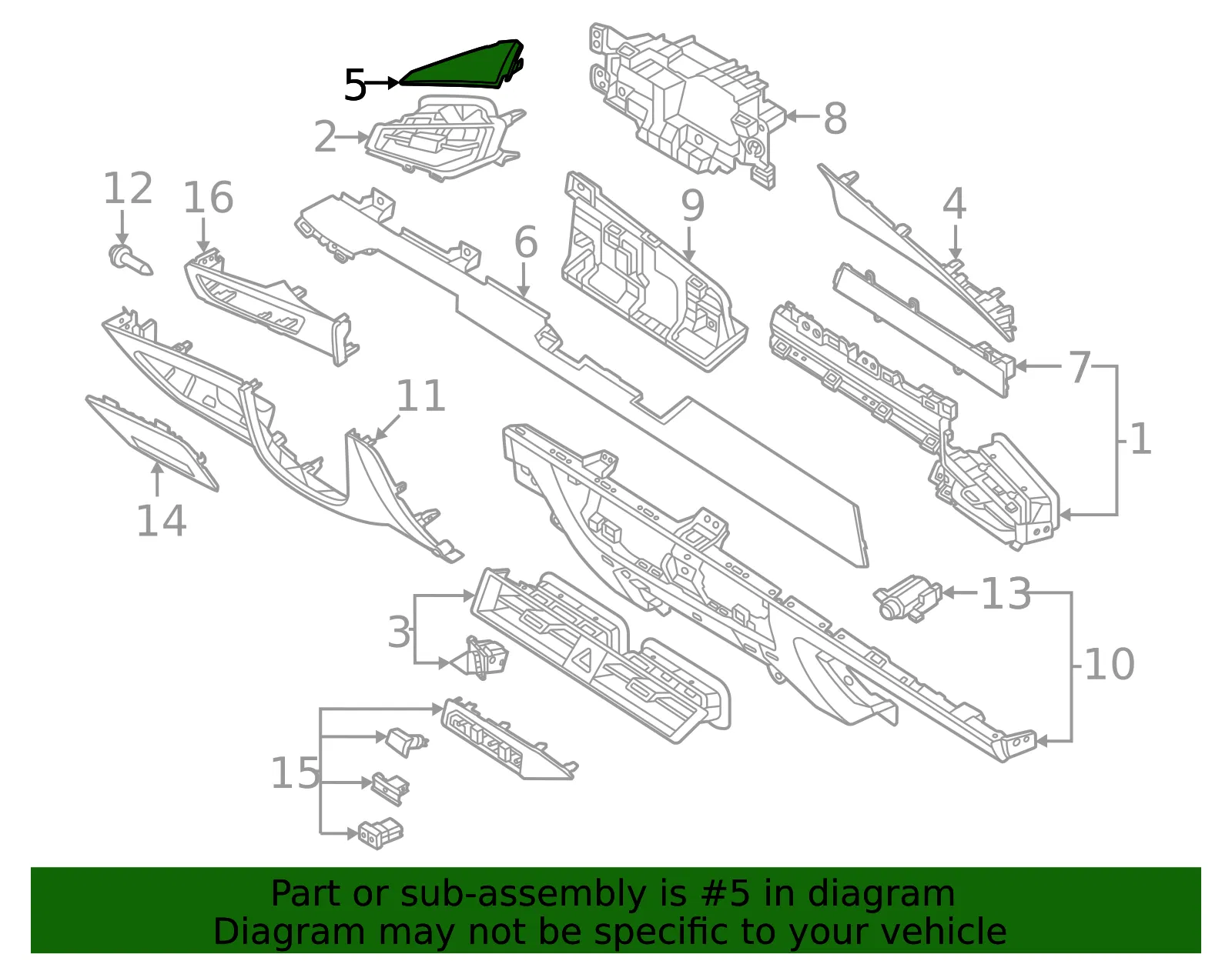 Upper Trim Panel - Kia (847M0-AT010FHV) - view 2