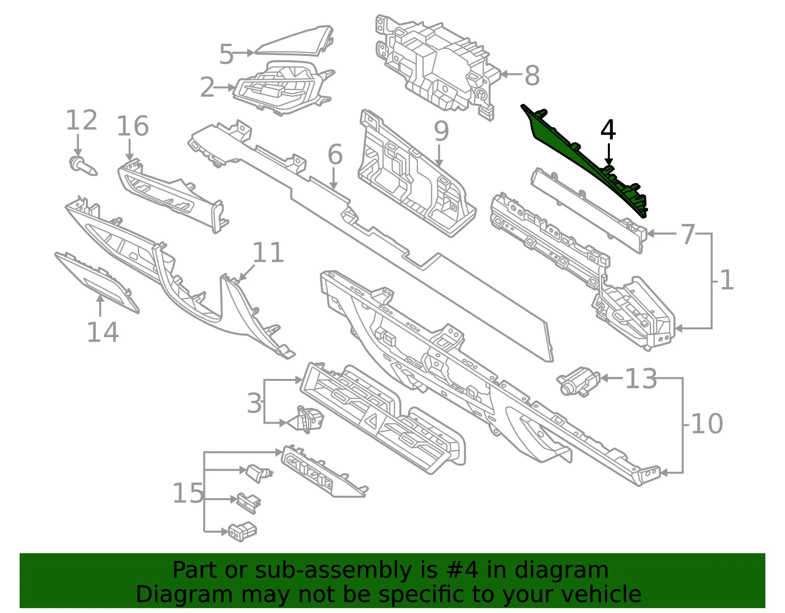 Upper Trim Panel - Kia (847M5-AT000BN1) - view 2