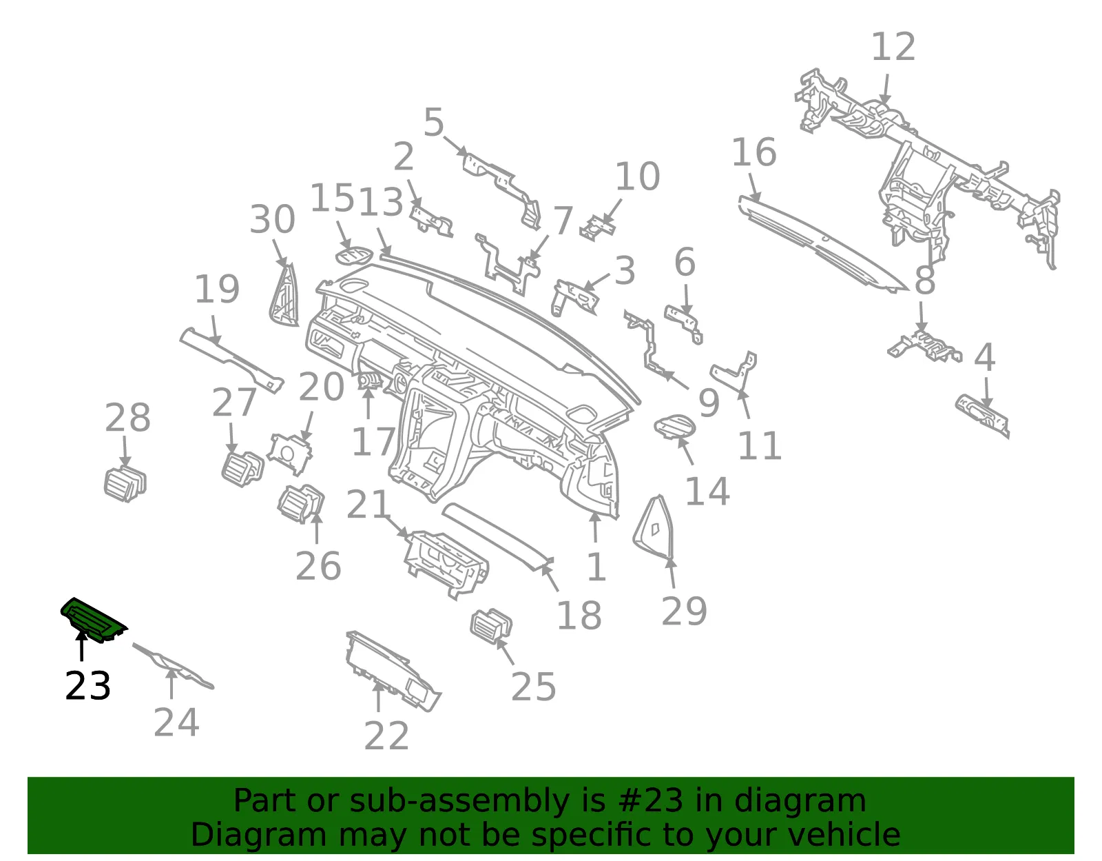 Tray - Kia (84825-3F000ML) - view 2