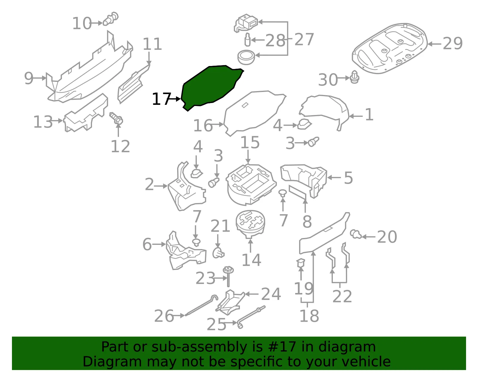 Trunk Carpet - Nissan (84902-1ET0A) - view 2