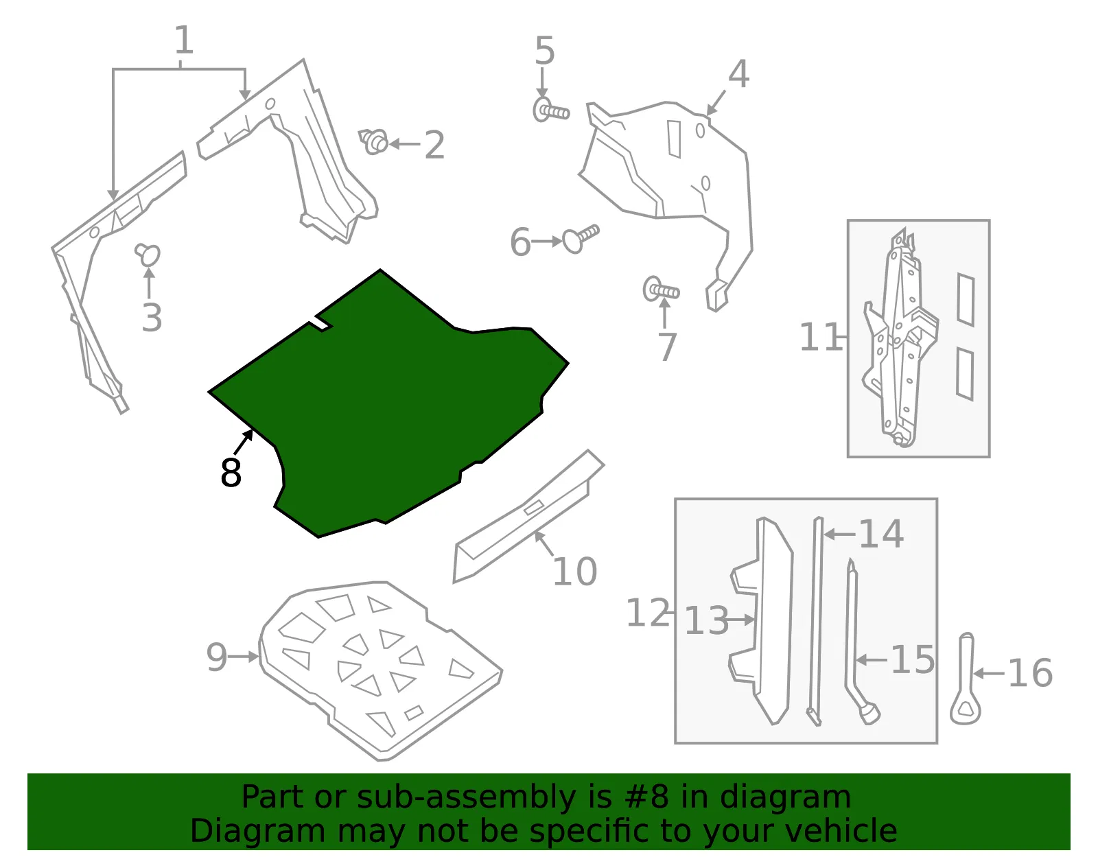 Trunk Mat - Nissan (84902-3SG0B) - view 2