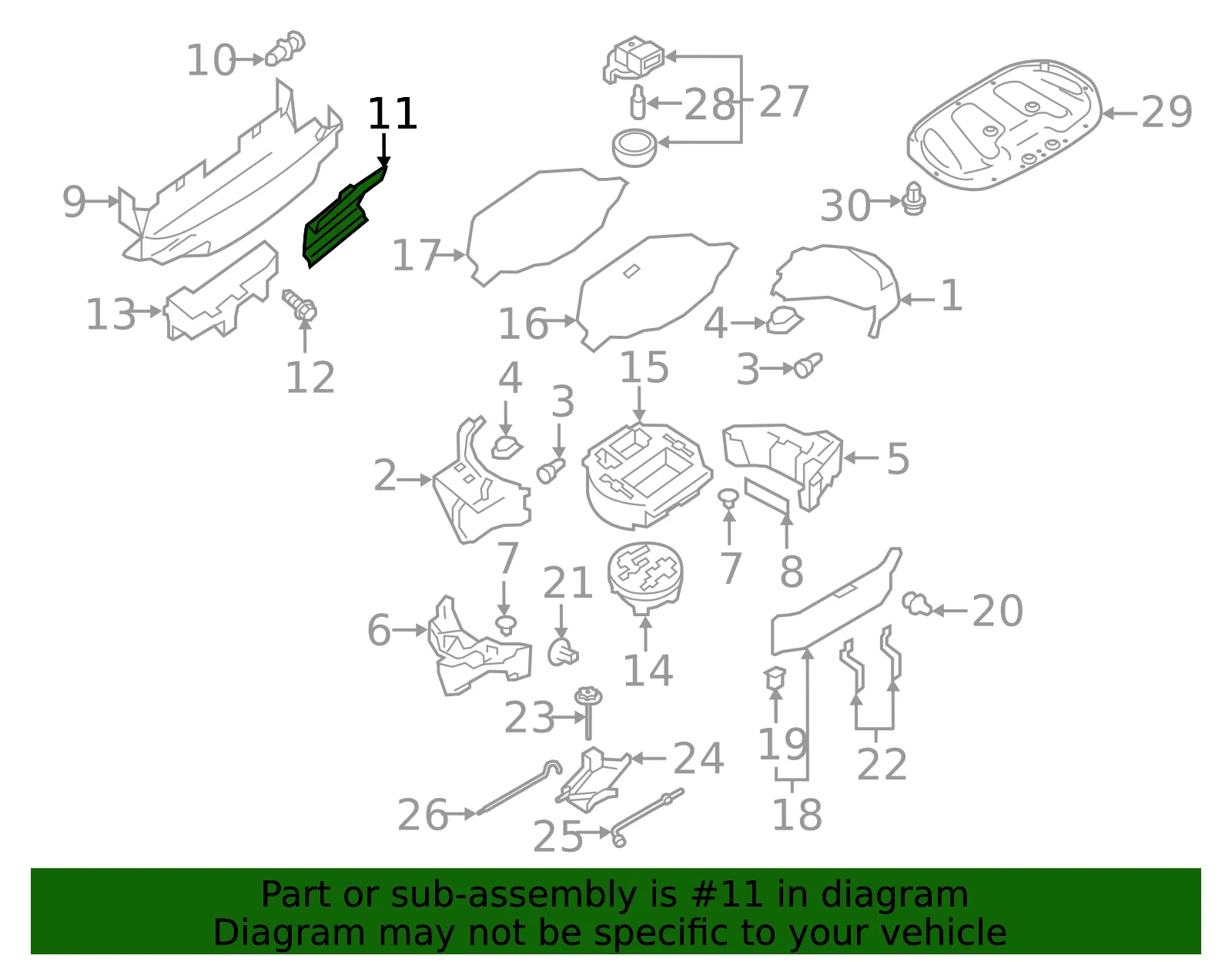 Trunk Trim Panel - Nissan (84910-1ET0A) - view 2
