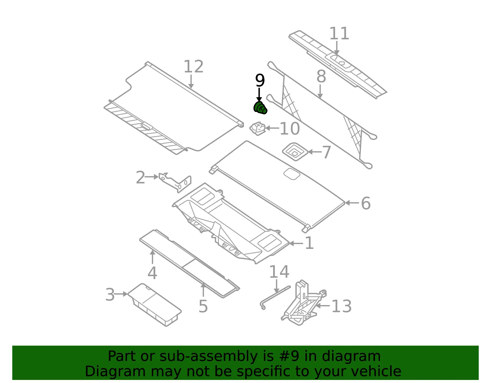Cargo Net Hook - Nissan (84937-7S60E) - view 4