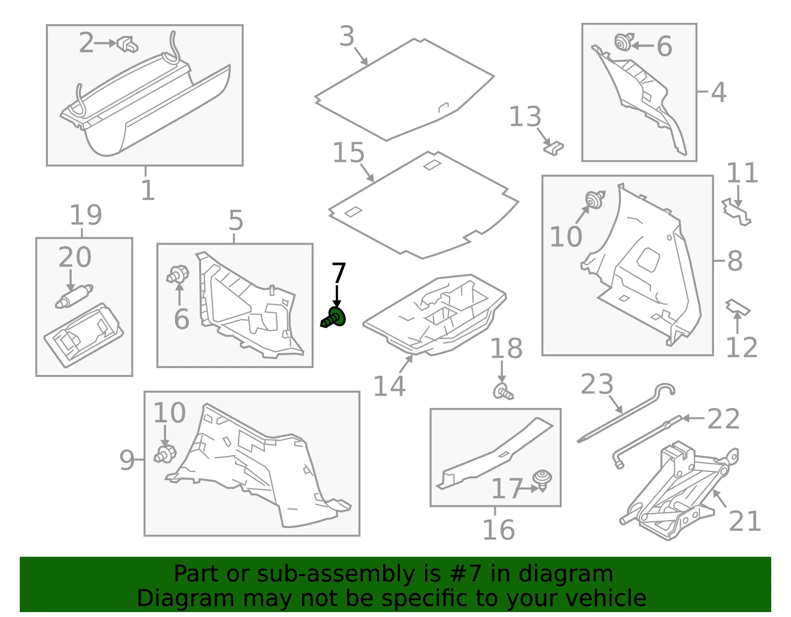 Upper Trim Panel Hook - Nissan (84937-ED000) - view 2