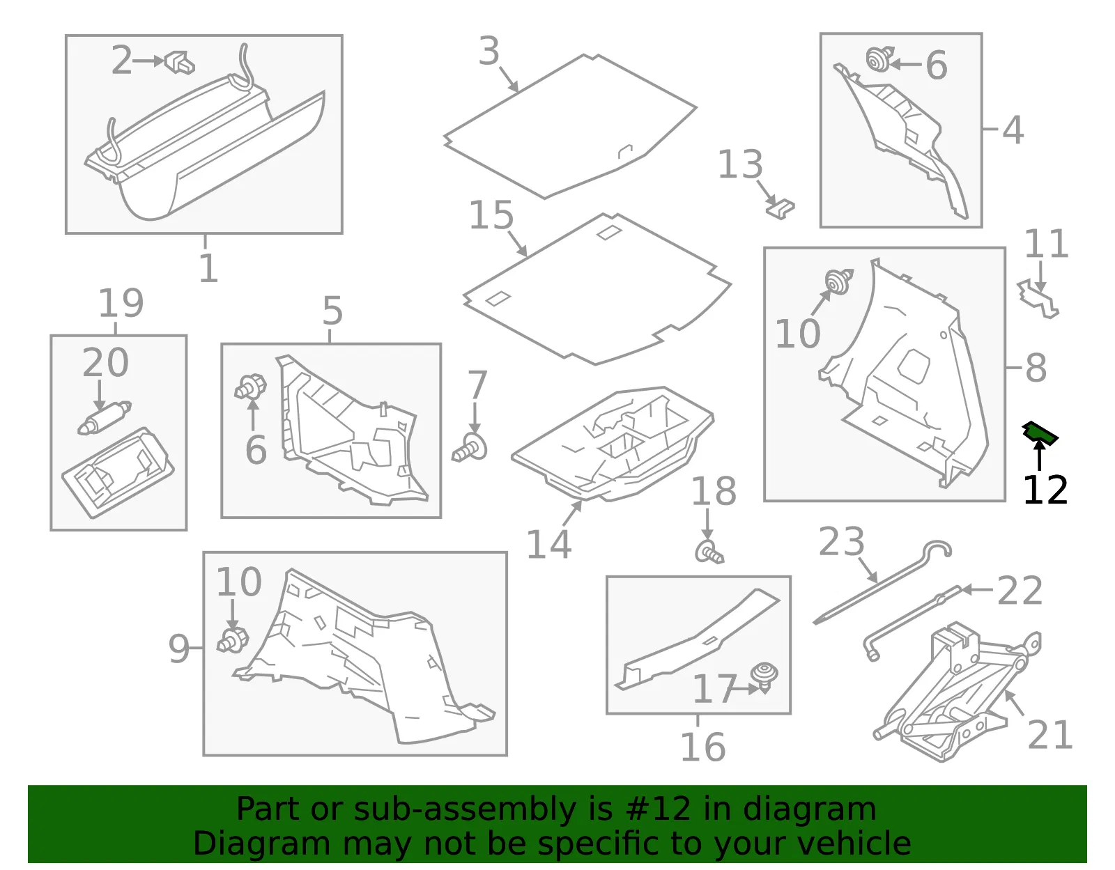 Lower Trim Panel Bracket - Driver's Side (LH) - Nissan (84939-3VA2A) - view 2