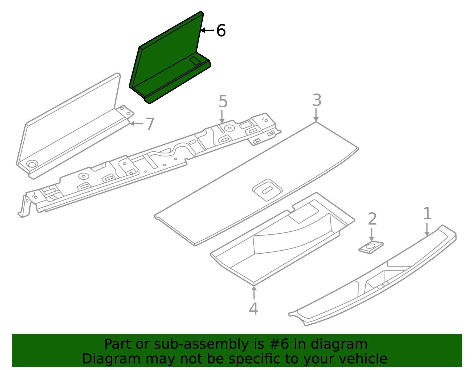 Trunk Trim Panel - Nissan (849B6-7JA0A) - view 2